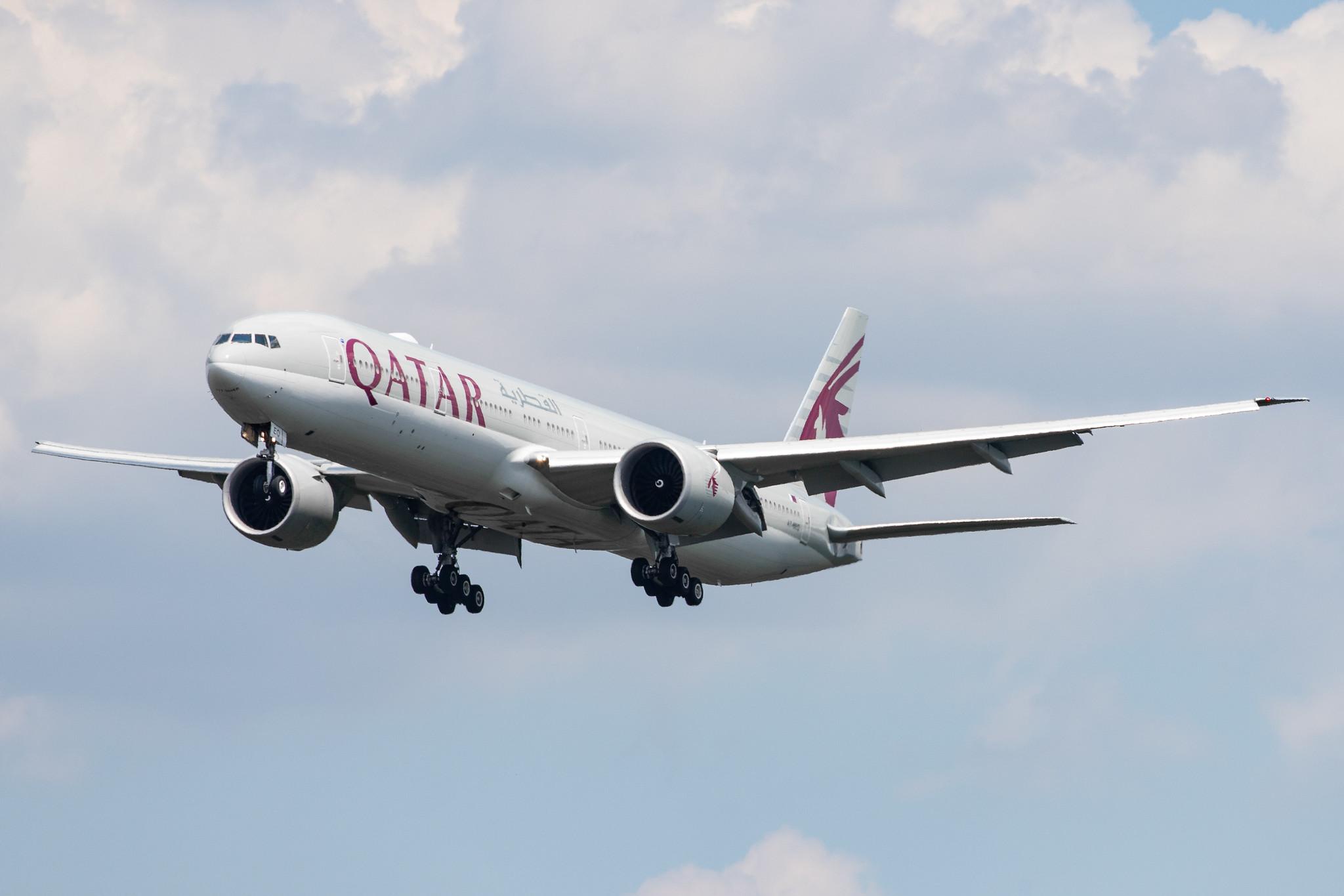 Frankfurt Airport: Qatar Airways (QR / QTR) |  Boeing 777-3DZ(ER) B77W | A7-BEQ | MSN 64085