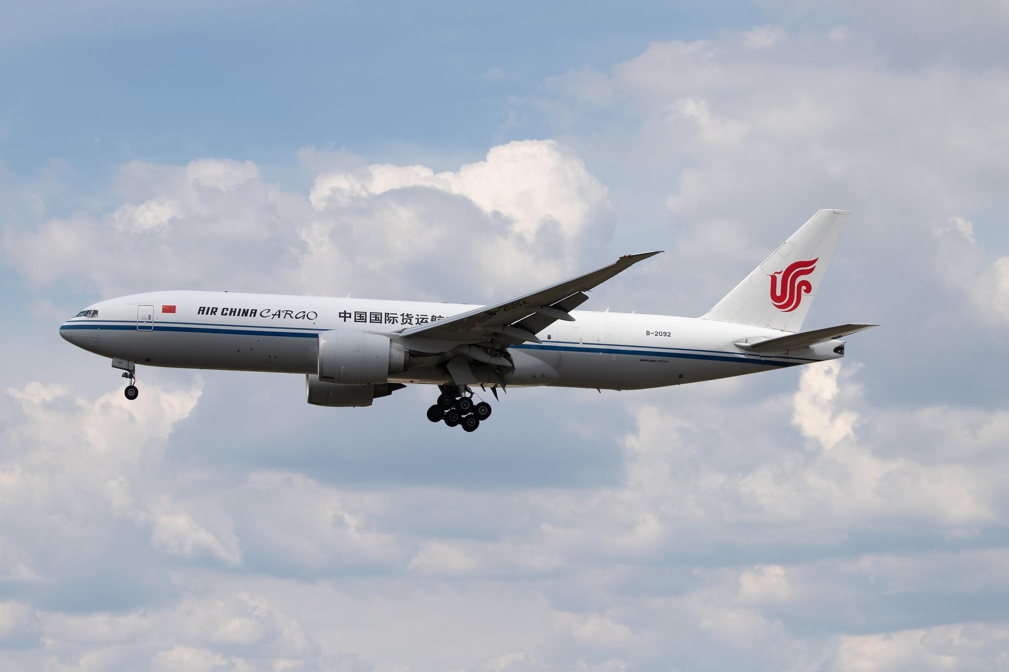 Frankfurt Airport: Air China Cargo (/ CAO) |  Boeing 777-FFT B77L | B-2092 | MSN 44683