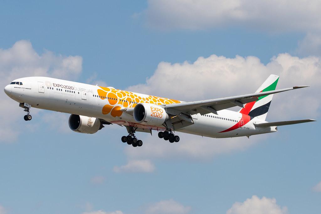 Frankfurt Airport: Emirates (EK / UAE) |  Livery: Expo 2020 - Opportunity Livery |  Boeing 777-31H(ER) B77W | A6-ENG | MSN 35604