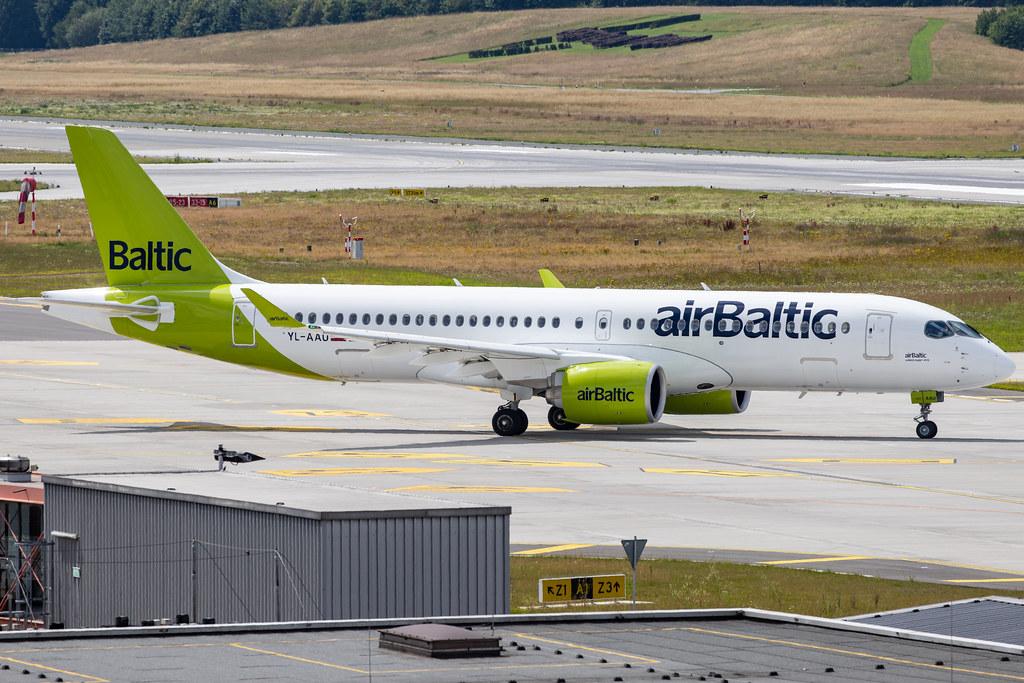 Hamburg Airport: Air Baltic (BT / BTI) |  Airbus A220-300 BCS3 | YL-AAU | MSN 55064