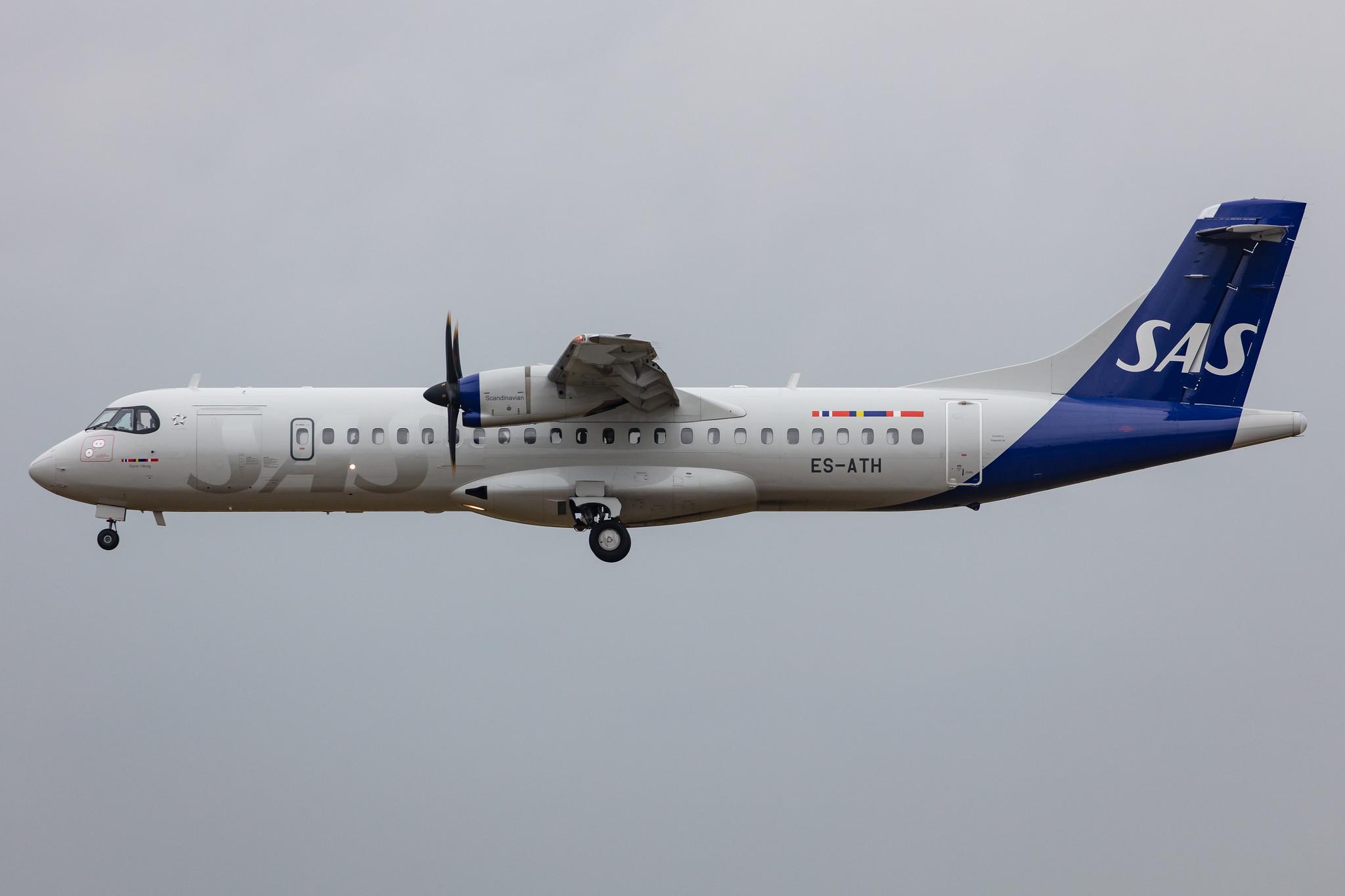 Hamburg Airport: SAS (SK / SAS) | Operator: Xfly |  ATR 72-600 AT76 | ES-ATH | MSN 1064