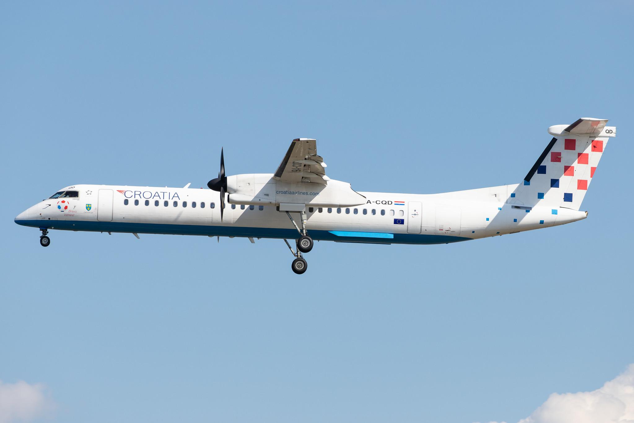 Frankfurt Airport: Croatia Airlines (OU / CTN) |  De Havilland Canada Dash 8-400 DH8D | 9A-CQD | MSN 4260