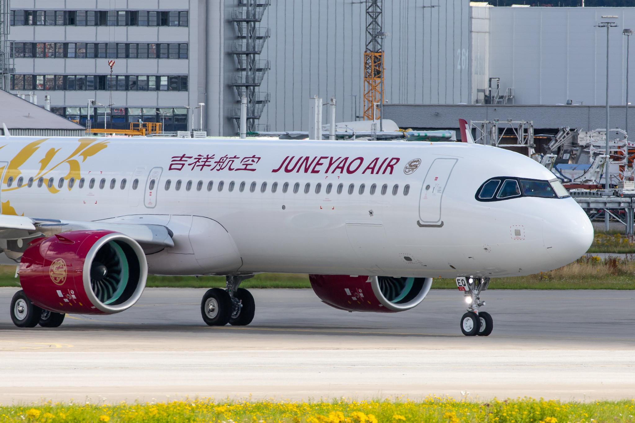 Hamburg Finkenwerder: Juneyao Airlines (HO / DKH) |  Airbus A321-271NX A21N | D-AVYW | MSN 9368  (B-30EQ)