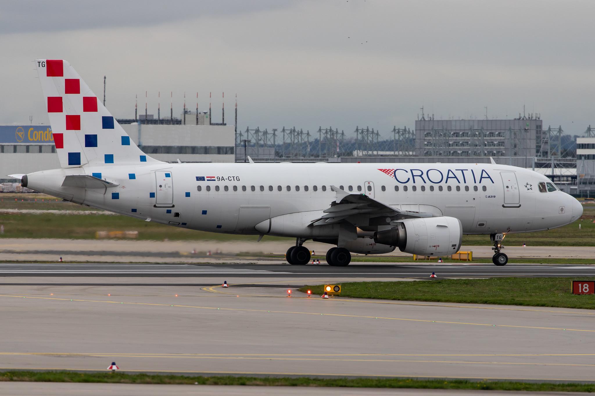 Frankfurt Airport: Croatia Airlines (OU / CTN) |  Airbus A319-112 A319 | 9A-CTG | MSN 0767