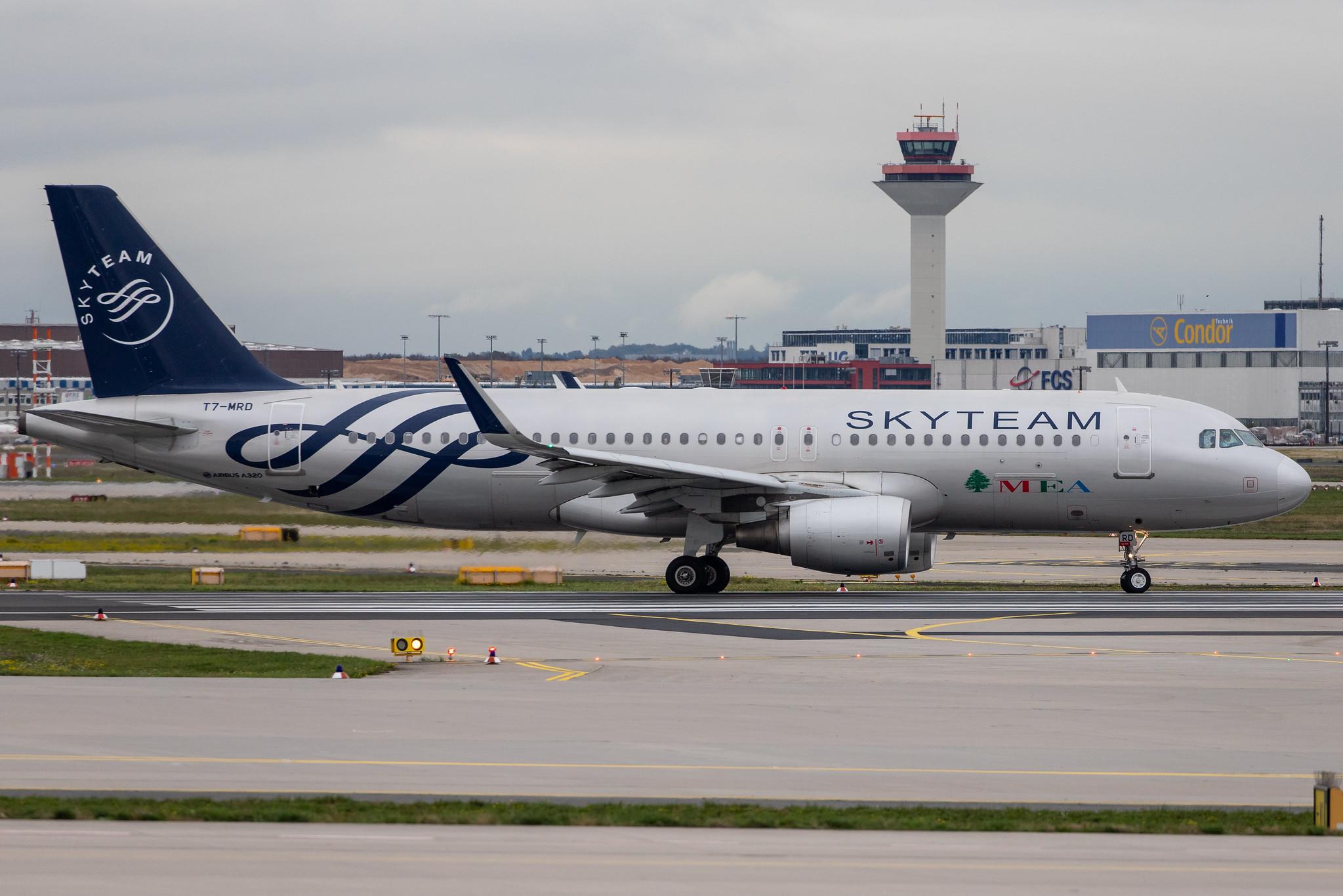 Frankfurt Airport: MEA (ME / MEA) |  Livery: SkyTeam Livery |  Airbus A320-214 A320 | T7-MRD | MSN 5746