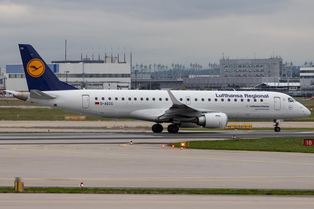 Frankfurt Airport: Lufthansa (LH / DLH) | Operator: Lufthansa CityLine |  Embraer E190LR E190 | D-AECG | MSN 19000368
