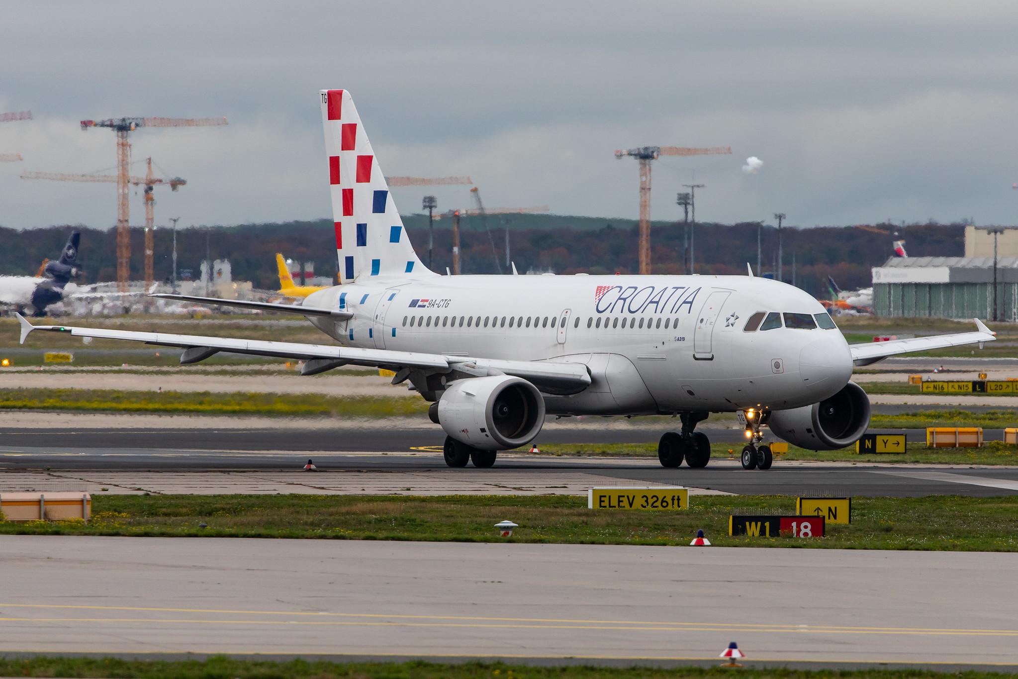 Frankfurt Airport: Croatia Airlines (OU / CTN) |  Airbus A319-112 A319 | 9A-CTG | MSN 0767