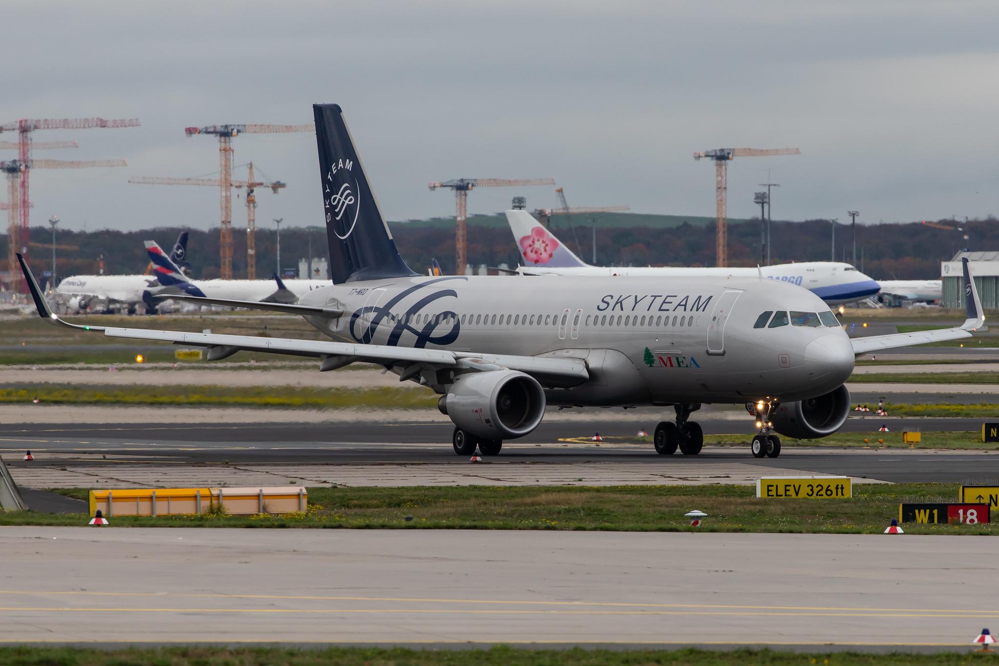 Frankfurt Airport: MEA (ME / MEA) |  Livery: SkyTeam Livery |  Airbus A320-214 A320 | T7-MRD | MSN 5746
