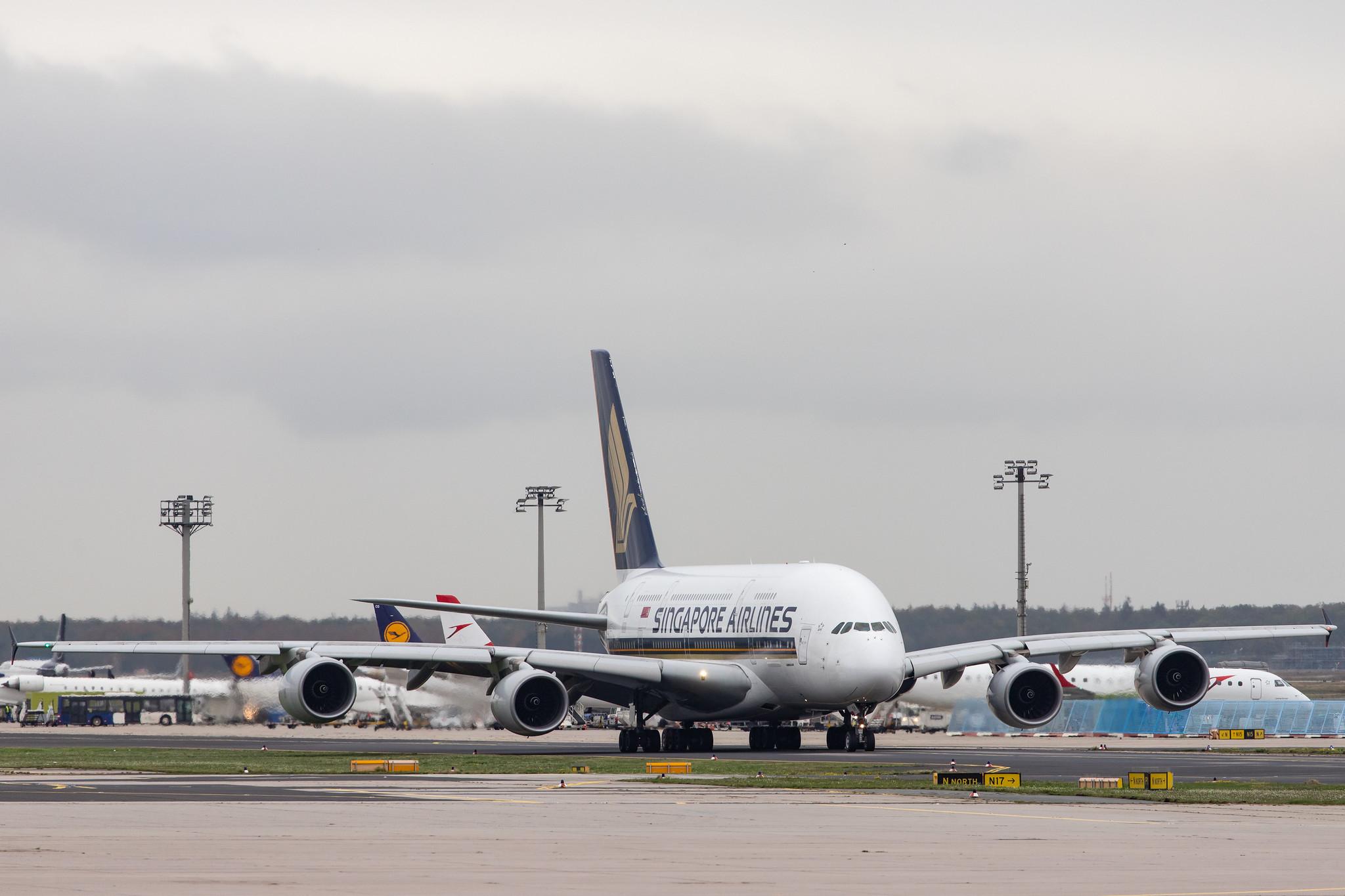 Frankfurt Airport: Singapore Airlines (SQ / SIA) |  Airbus A380-841 A388 | 9V-SKH | MSN 021