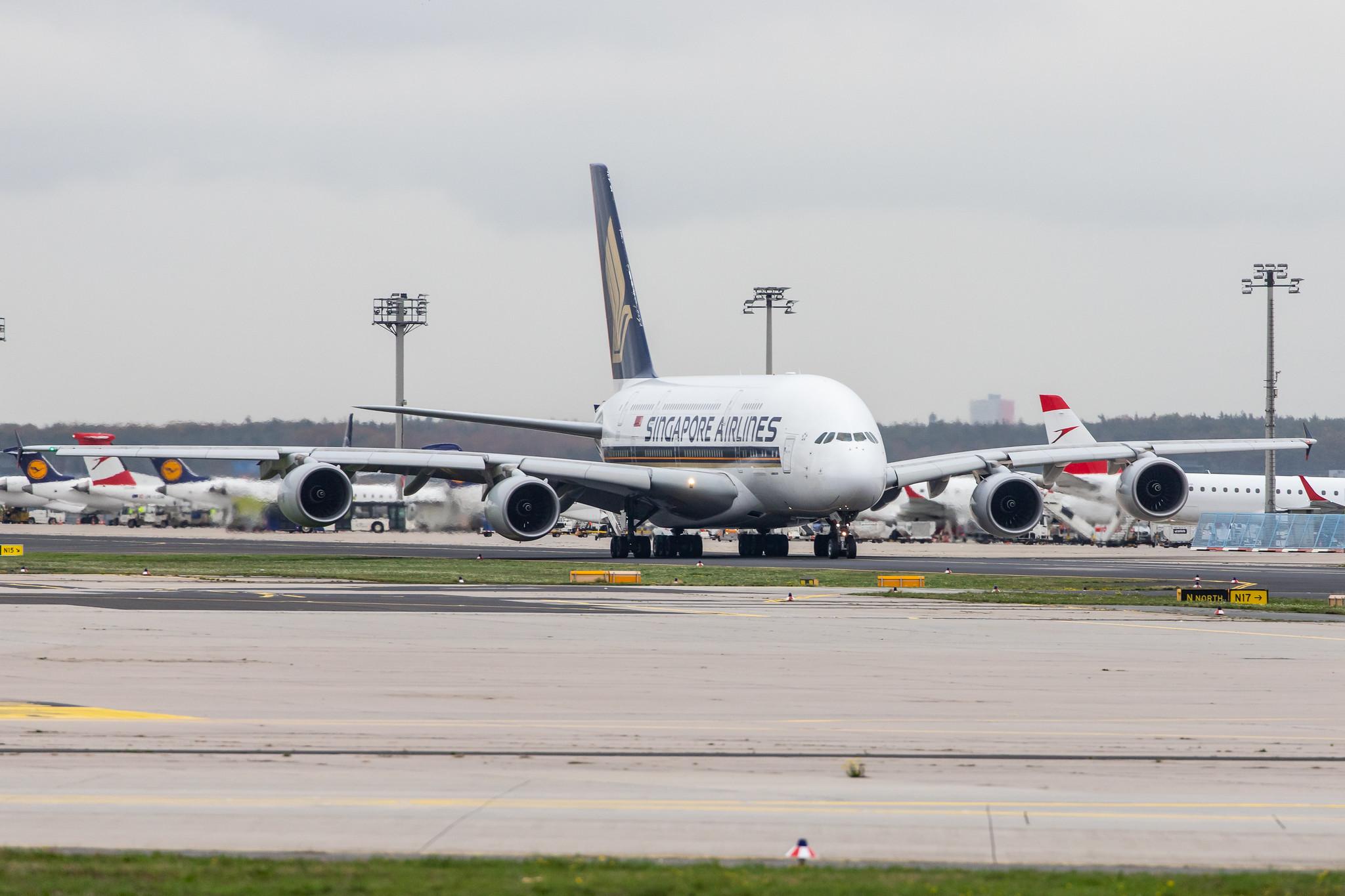Frankfurt Airport: Singapore Airlines (SQ / SIA) |  Airbus A380-841 A388 | 9V-SKH | MSN 021