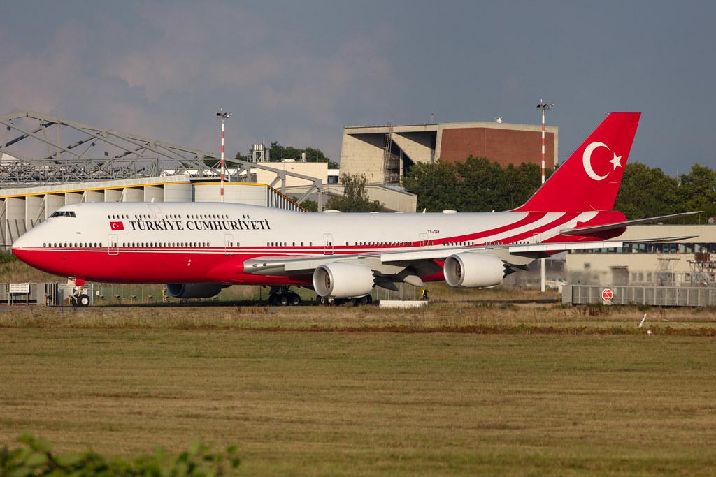 Hamburg Airport: Turkey Government (/ TRK) | Operator: Turkuaz Airlines |  Boeing 747-8ZV(BBJ) B748 | TC-TRK | MSN 42096