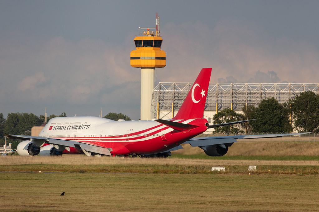 Hamburg Airport: Turkey Government (/ TRK) | Operator: Turkuaz Airlines |  Boeing 747-8ZV(BBJ) B748 | TC-TRK | MSN 42096