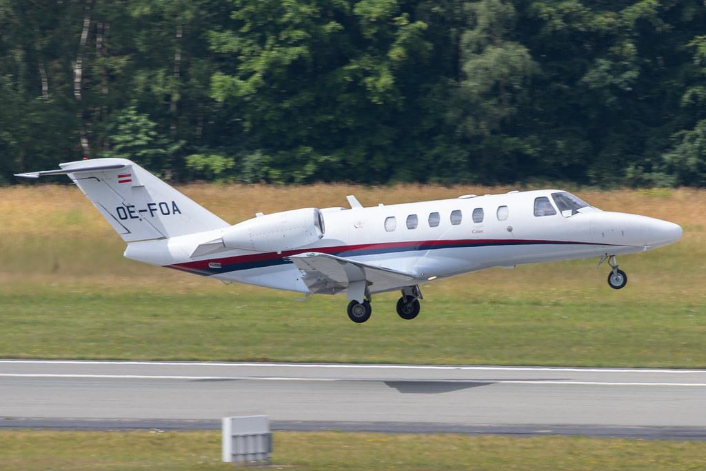 Hamburg Airport: Avcon Jet (/ AOJ) |  Cessna 525A CitationJet CJ2+ C25A | OE-FOA | MSN 525A-0354