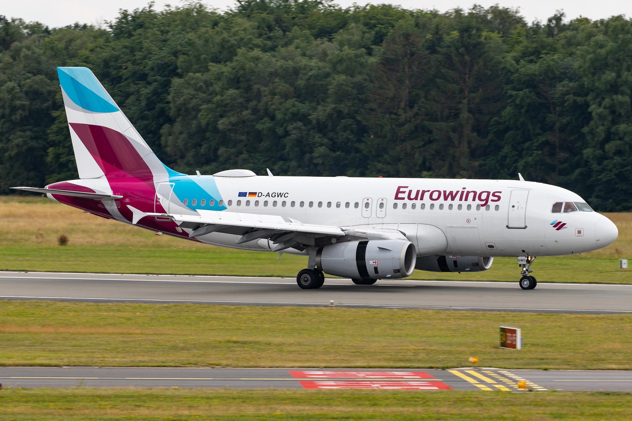 Hamburg Airport: Eurowings (EW / EWG) |  Airbus A319-132 A319 | D-AGWC | MSN 2976