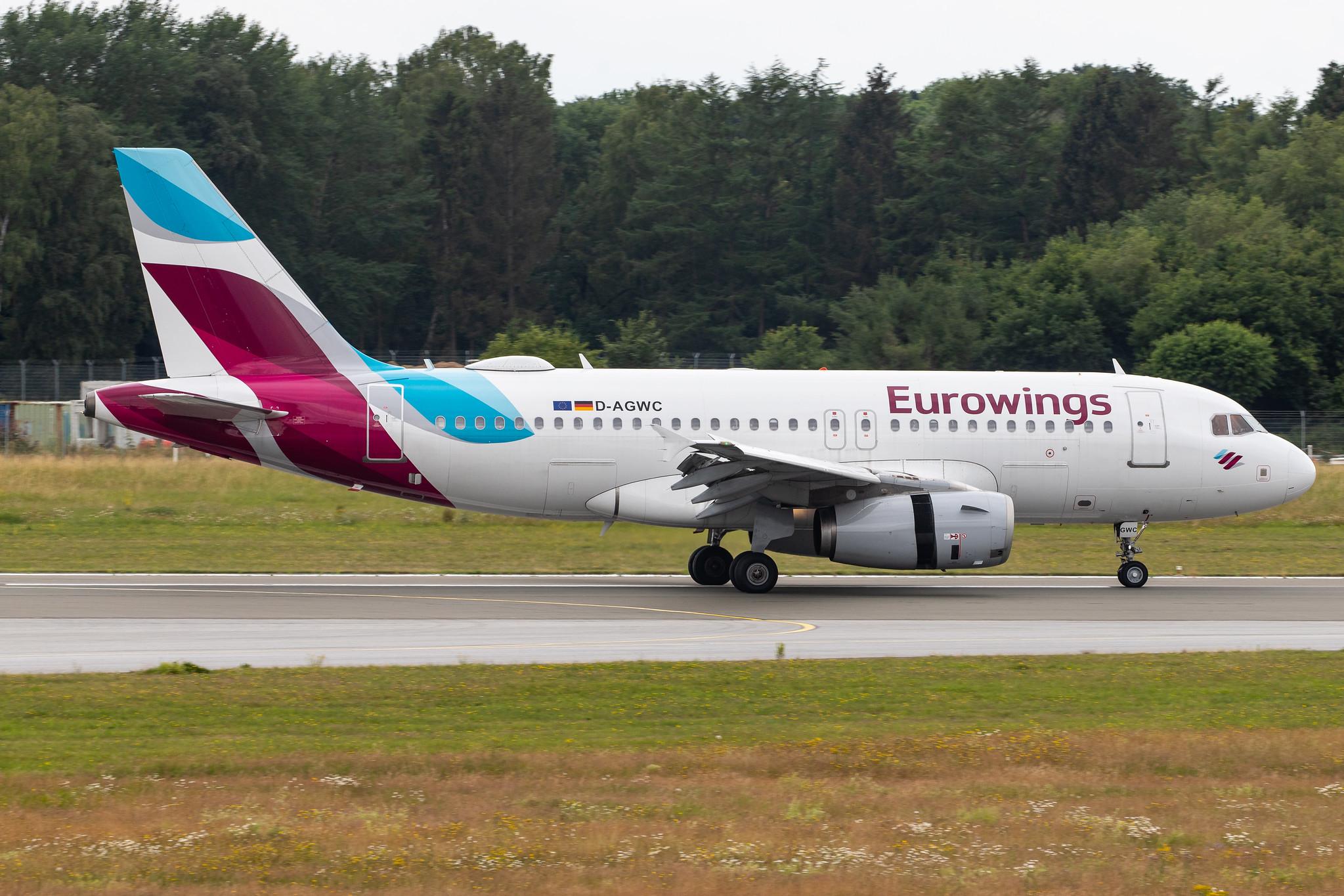 Hamburg Airport: Eurowings (EW / EWG) |  Airbus A319-132 A319 | D-AGWC | MSN 2976