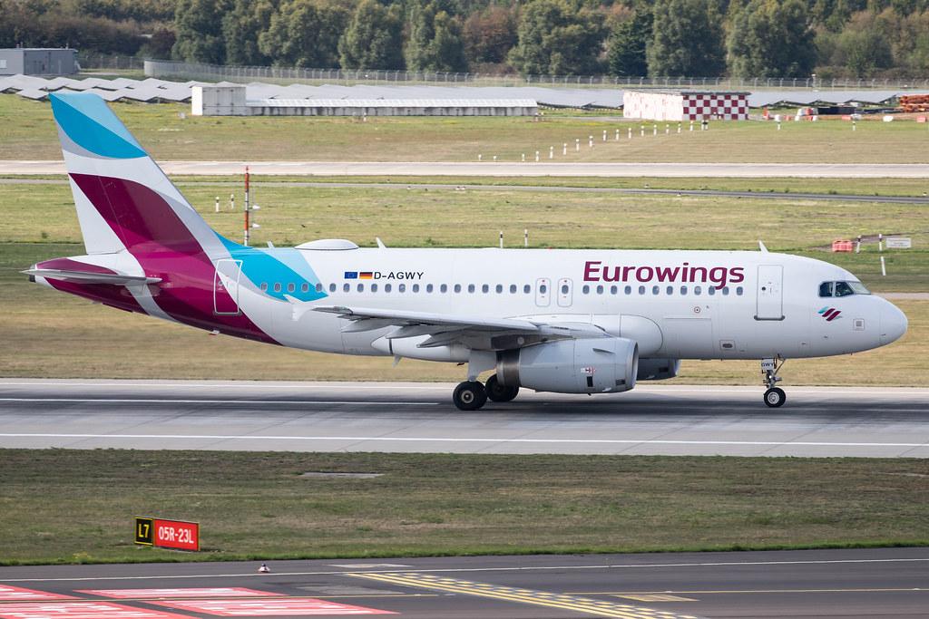 Düsseldorf Airport: Eurowings (EW / EWG) |  Airbus A319-132 A319 | D-AGWY | MSN 5941