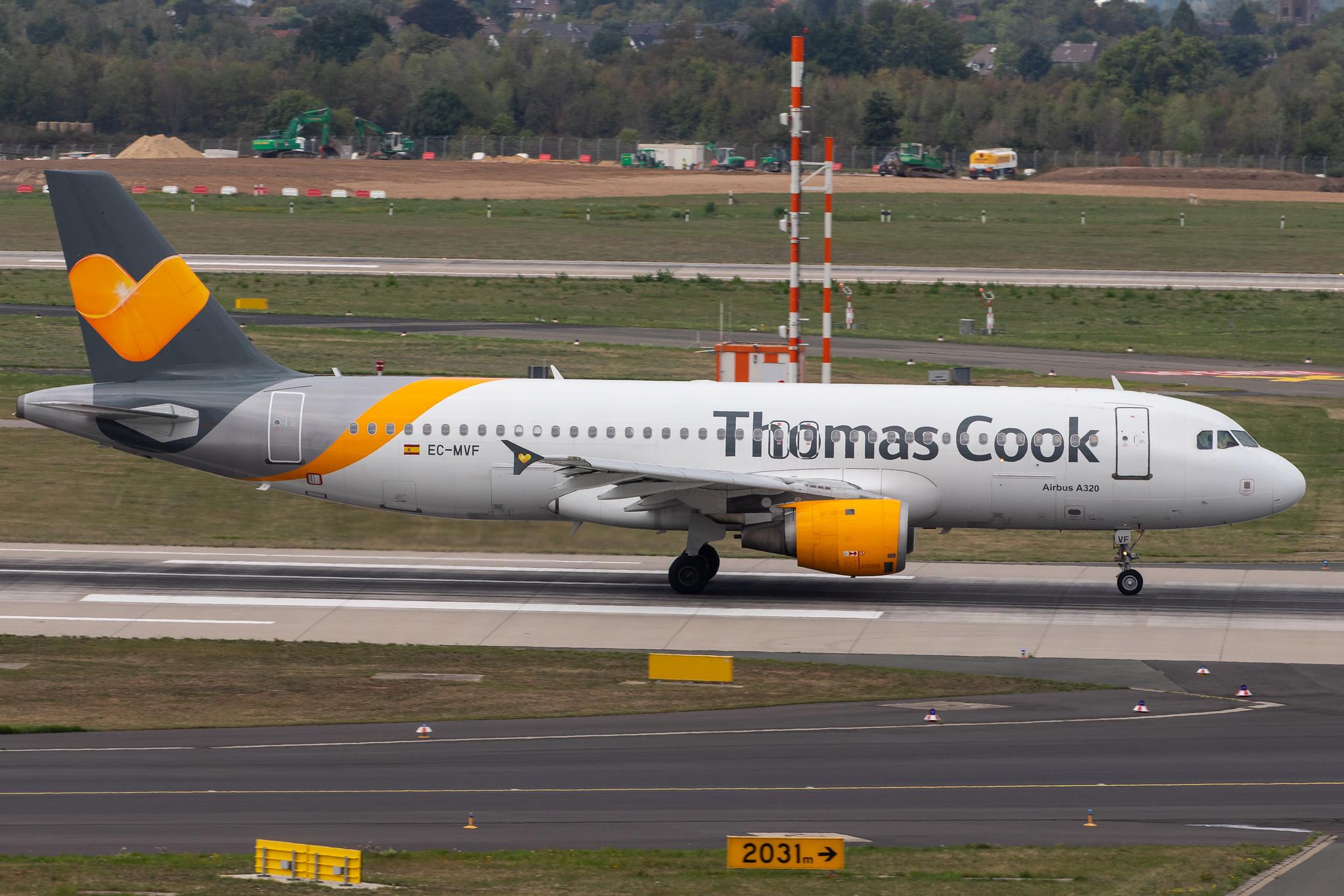 Düsseldorf Airport: Thomas Cook Airlines (MT / TCX) | Operator: Thomas Cook Airlines Balearics |  Airbus A320-212 A320 | EC-MVF | MSN 1381