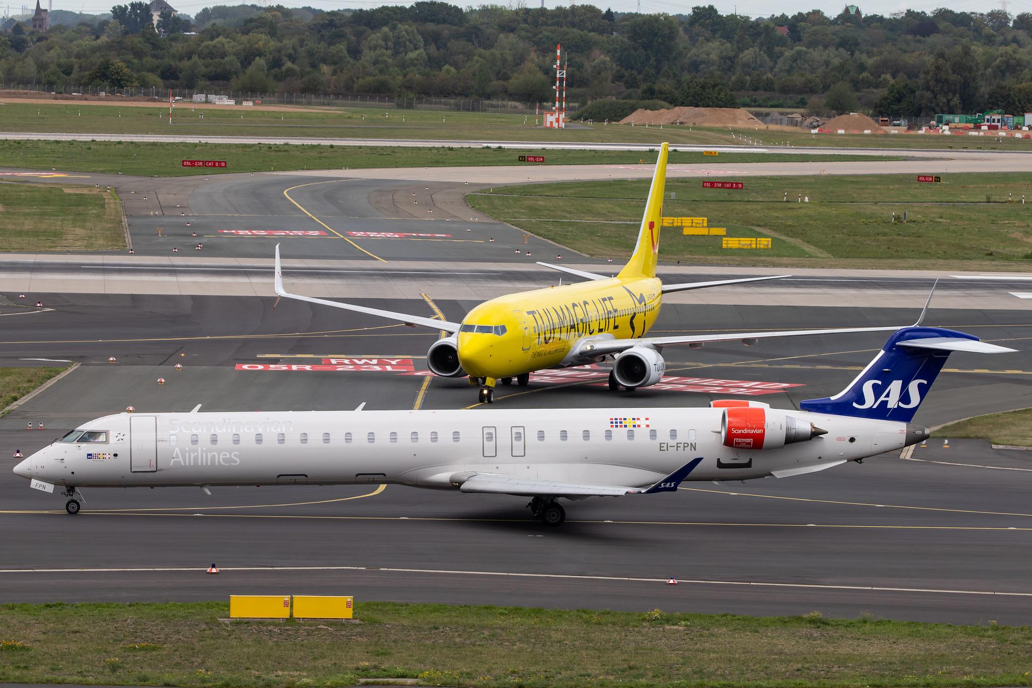 Düsseldorf Airport: SAS (SK / SAS) | Operator: Cityjet |  Bombardier CRJ-900LR CRJ9 | EI-FPN | MSN 15433
