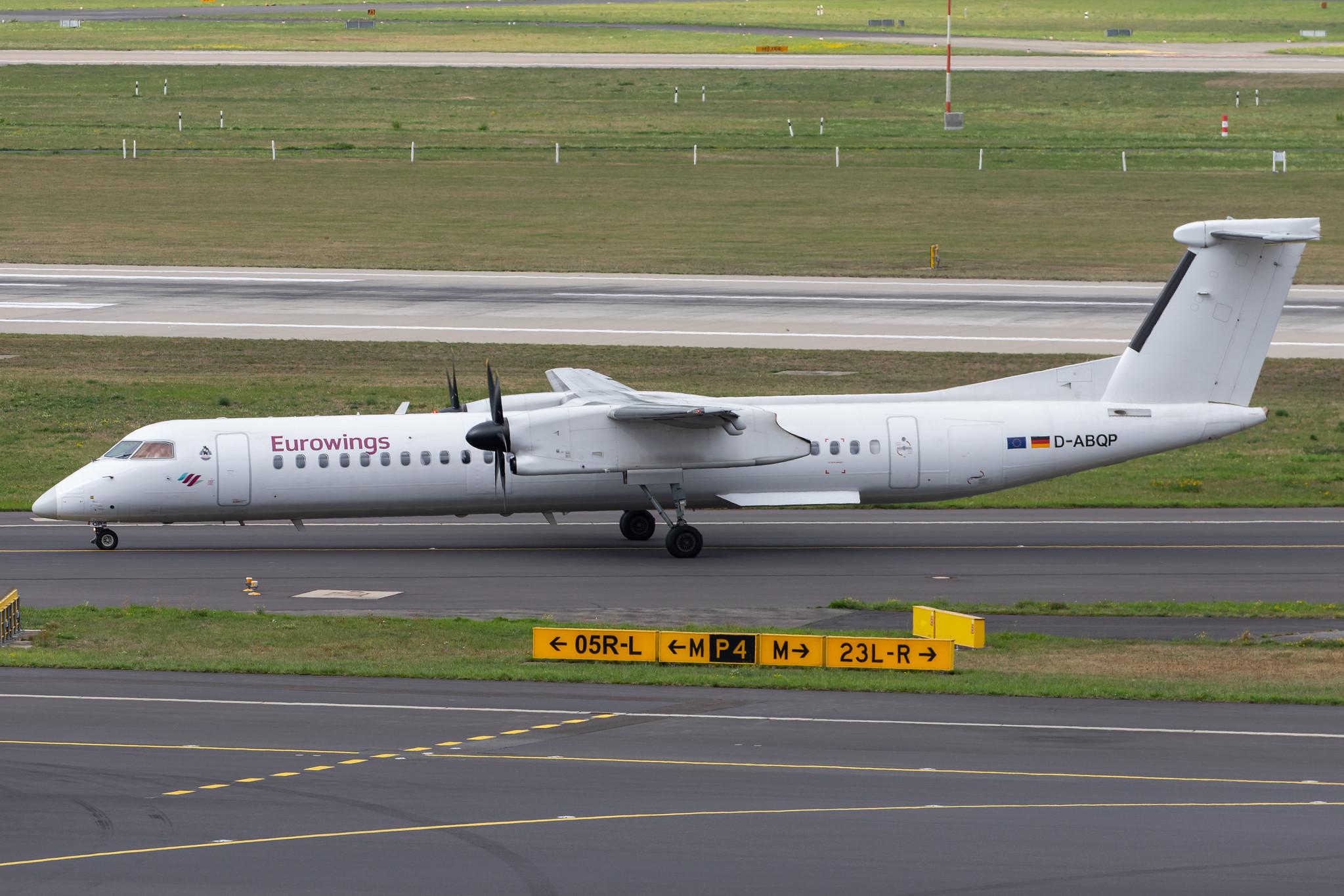 Düsseldorf Airport: Eurowings (EW / EWG) | Operator: Luftfahrtgesellschaft Walter |  De Havilland Canada Dash 8-400 DH8D | D-ABQP | MSN 4137
