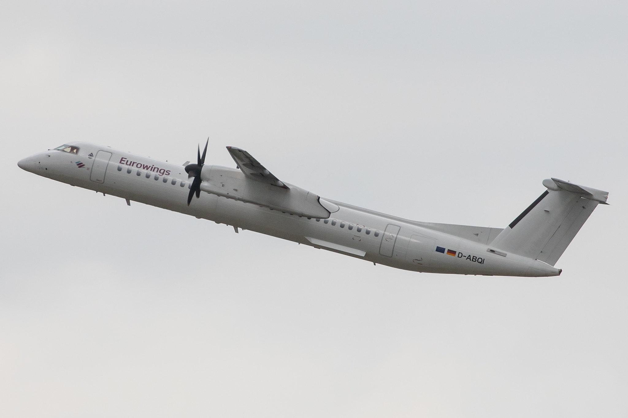 Düsseldorf Airport: Eurowings (EW / EWG) | Operator: Luftfahrtgesellschaft Walter |  De Havilland Canada Dash 8-400 DH8D | D-ABQI | MSN 4264
