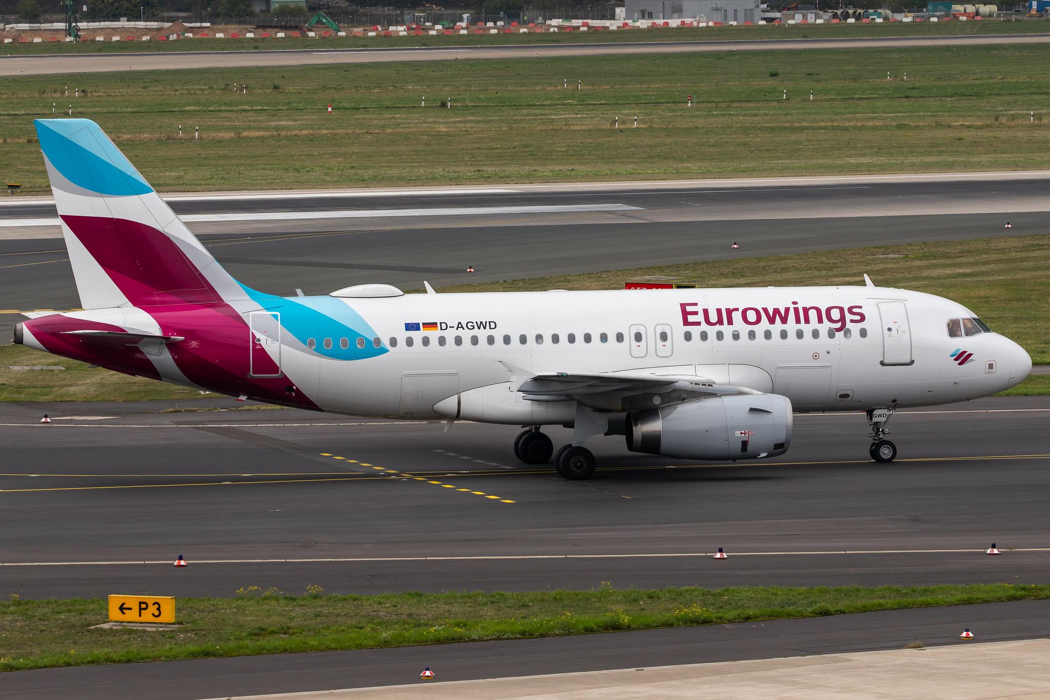 Düsseldorf Airport: Eurowings (EW / EWG) |  Airbus A319-132 A319 | D-AGWD | MSN 3011