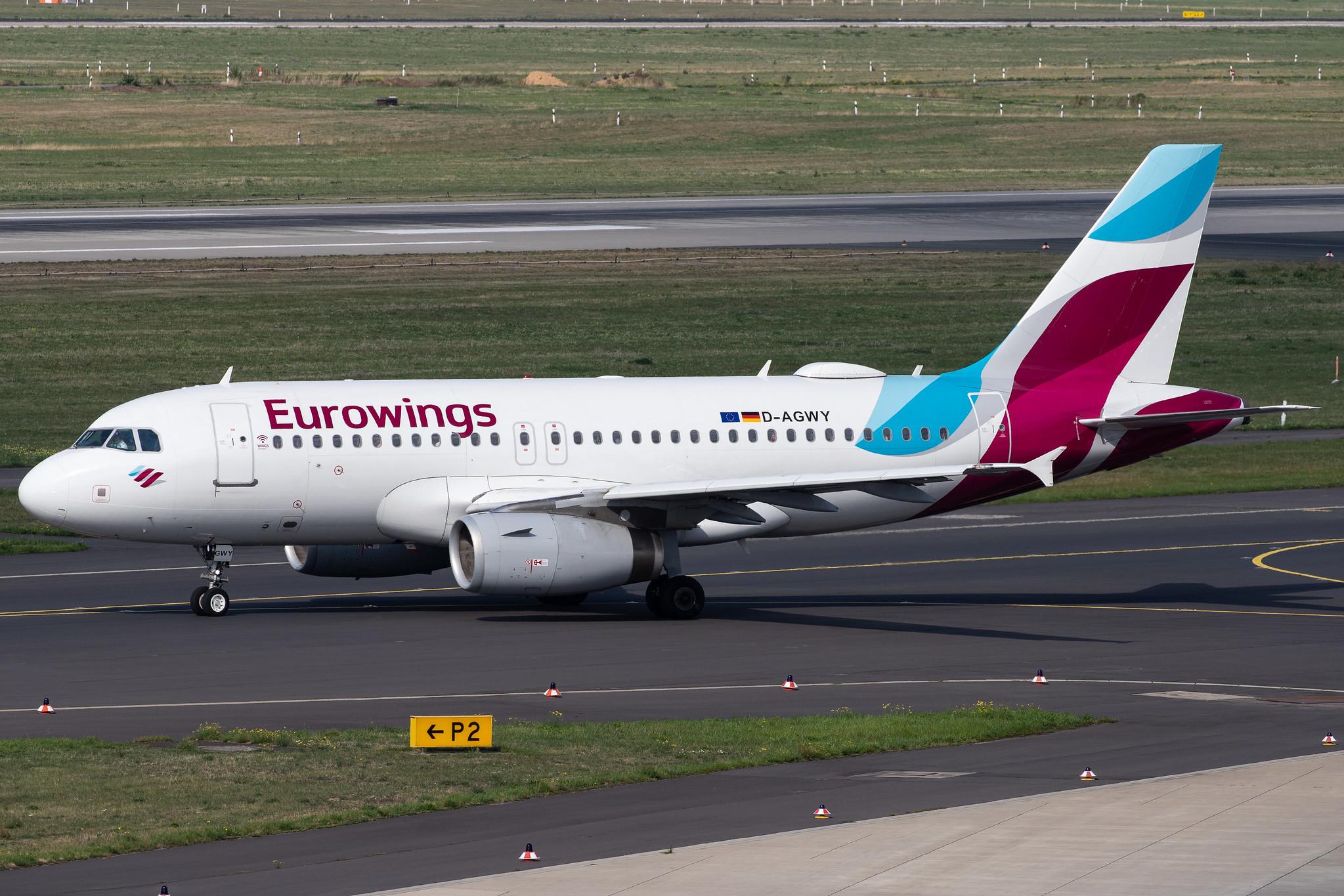 Düsseldorf Airport: Eurowings (EW / EWG) |  Airbus A319-132 A319 | D-AGWY | MSN 5941