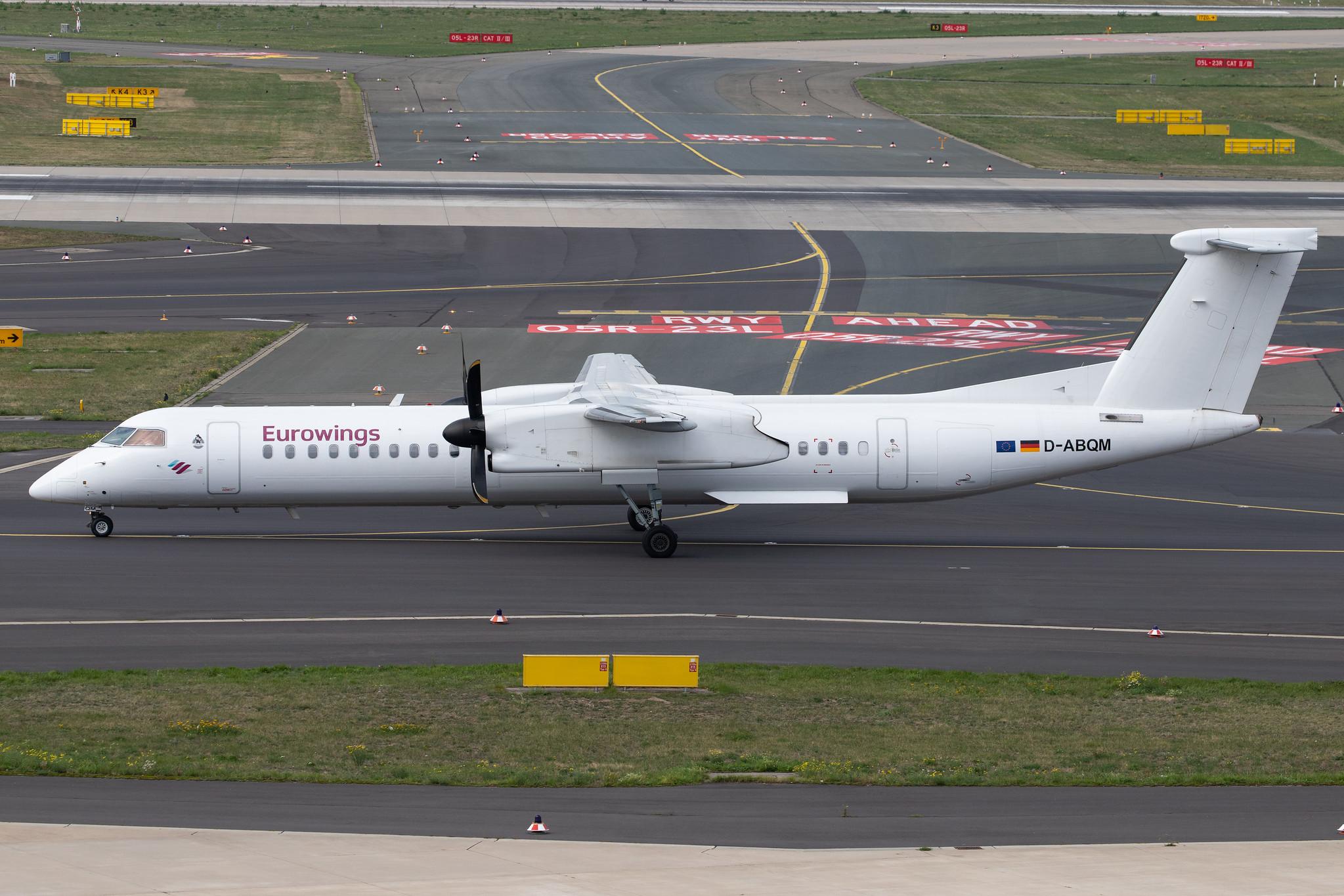 Düsseldorf Airport: Eurowings (EW / EWG) | Operator: Luftfahrtgesellschaft Walter |  De Havilland Canada Dash 8-400 DH8D | D-ABQM | MSN 4119