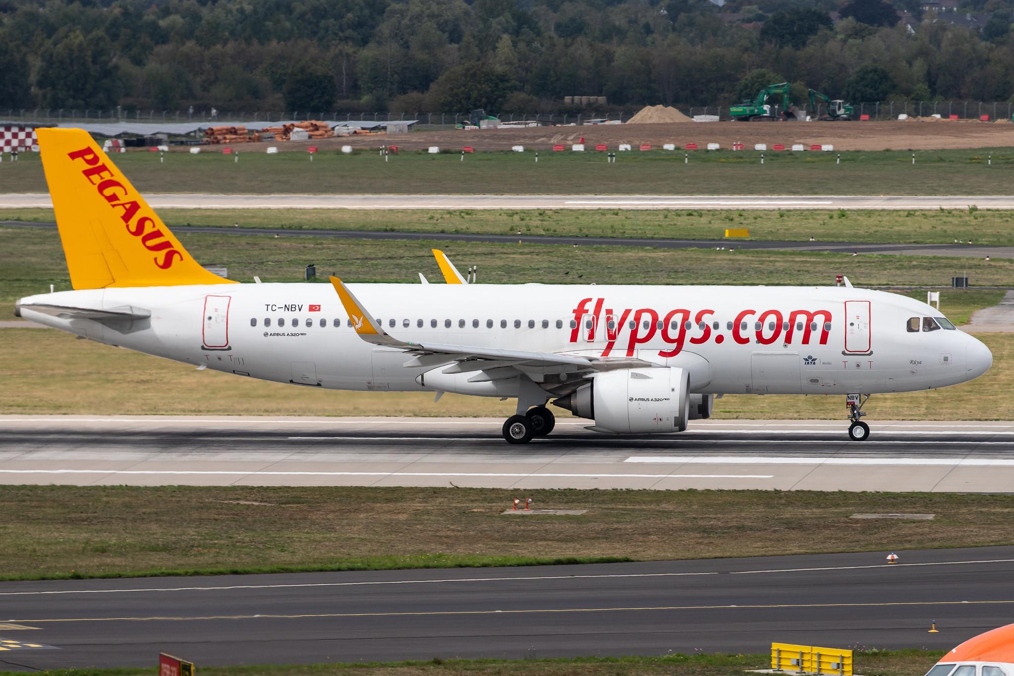 Düsseldorf Airport: Pegasus Airlines (PC / PGT) |  Airbus A320-251N A20N | TC-NBV | MSN 8272