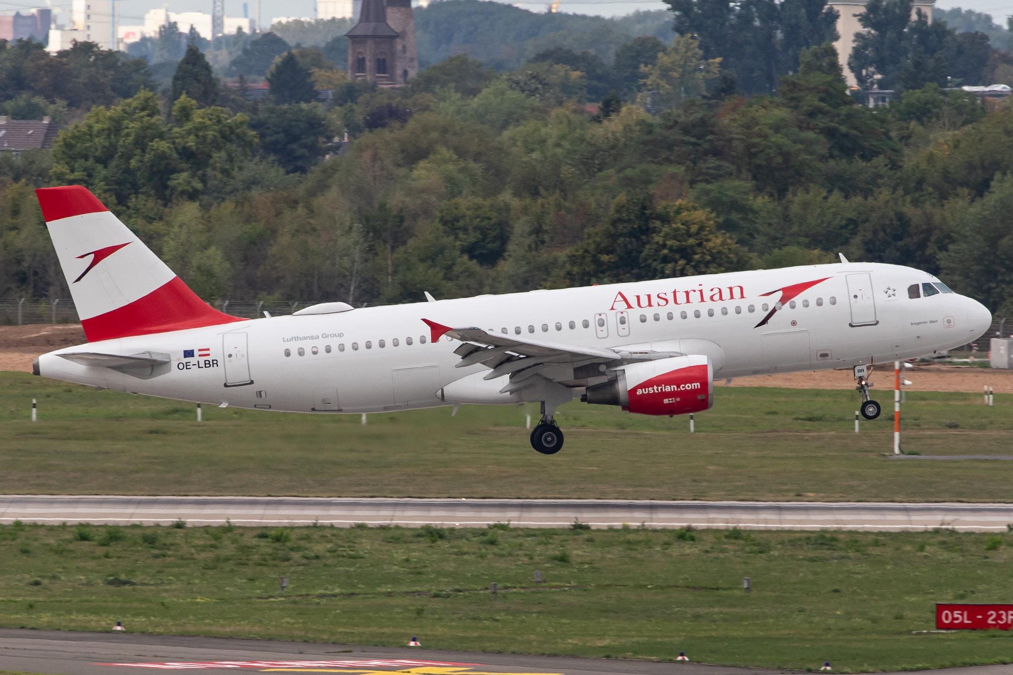 Düsseldorf Airport: Austrian Airlines (OS / AUA) |  Airbus A320-214 A320 | OE-LBR | MSN 1150