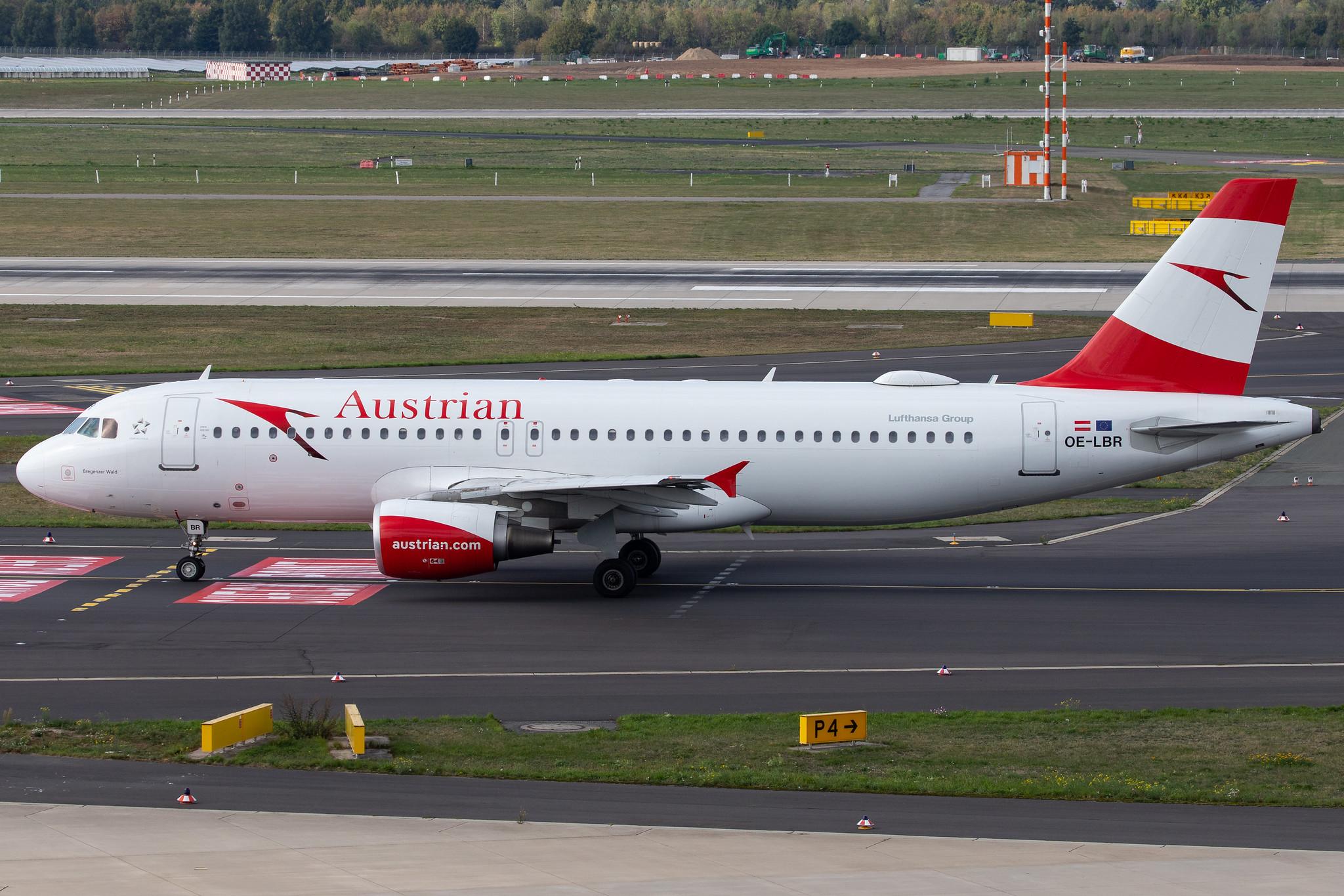 Düsseldorf Airport: Austrian Airlines (OS / AUA) |  Airbus A320-214 A320 | OE-LBR | MSN 1150