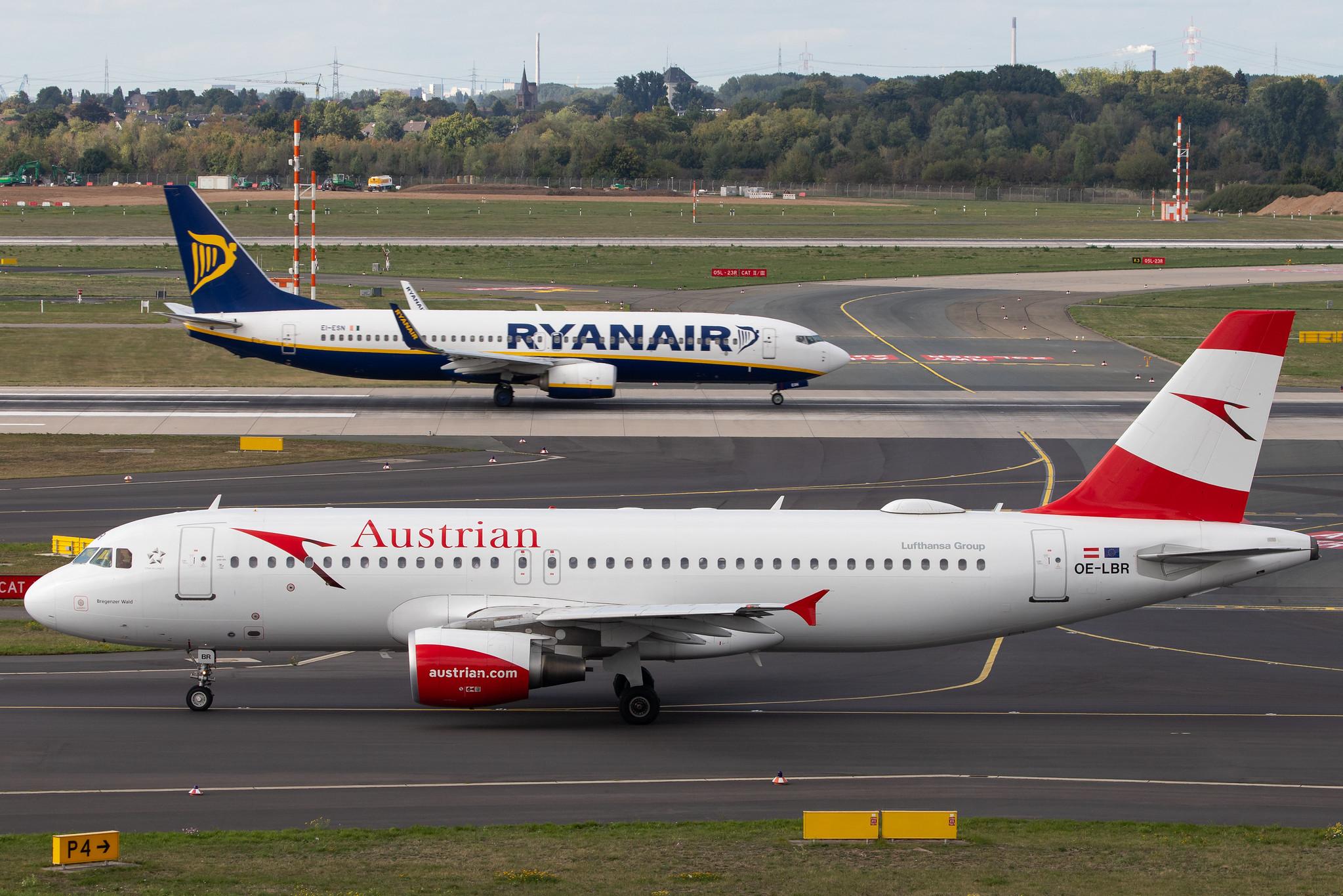 Düsseldorf Airport: Austrian Airlines (OS / AUA) |  Airbus A320-214 A320 | OE-LBR | MSN 1150