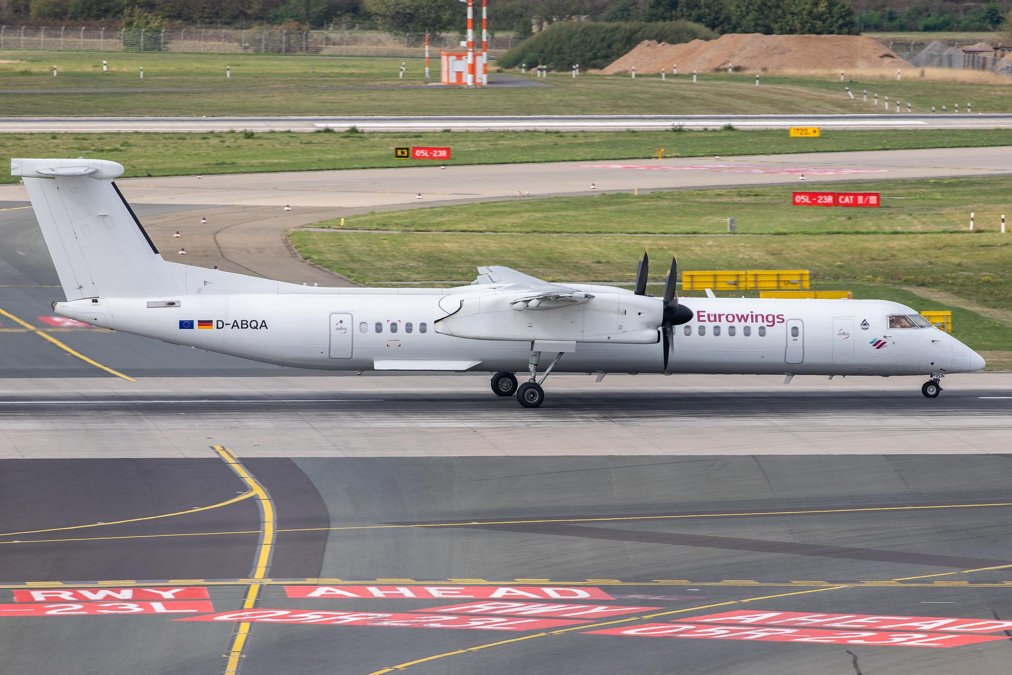 Düsseldorf Airport: Eurowings (EW / EWG) | Operator: Luftfahrtgesellschaft Walter |  De Havilland Canada Dash 8-400 DH8D | D-ABQA | MSN 4223