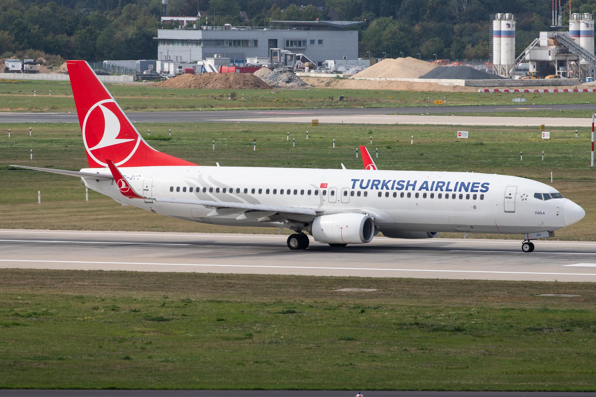 Düsseldorf Airport: Turkish Airlines (TK / THY) |  Boeing 737-8F2 B738 | TC-JVO | MSN 60031