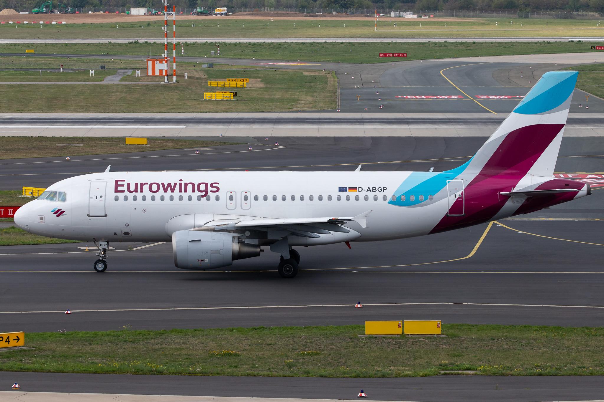 Düsseldorf Airport: Eurowings (EW / EWG) |  Airbus A319-112 A319 | D-ABGP | MSN 3728