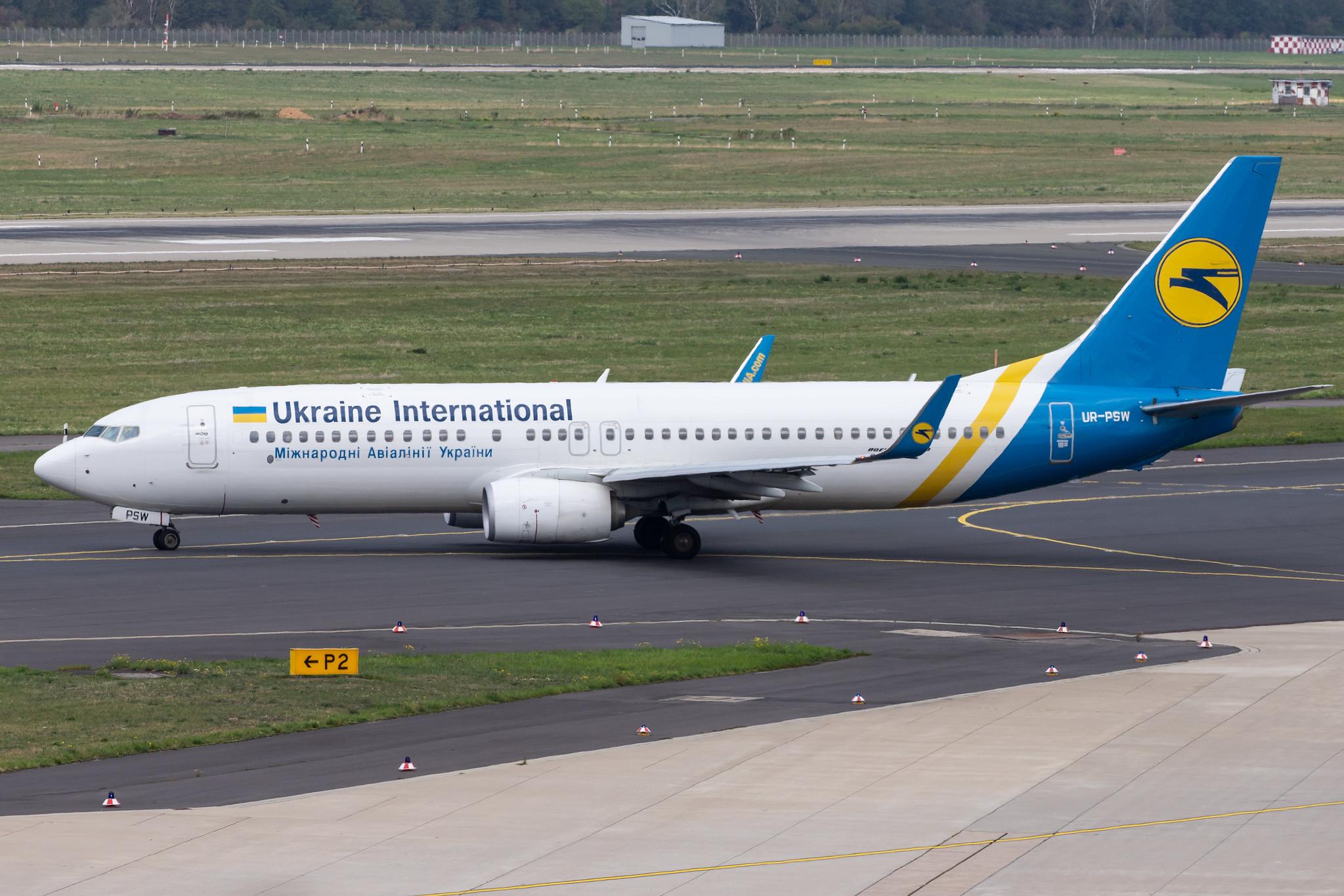 Düsseldorf Airport: Ukraine International Airlines (PS / AUI) | Operator: Ukraine Int. Airlines |  Boeing 737-8KV B738 | UR-PSW | MSN 41536