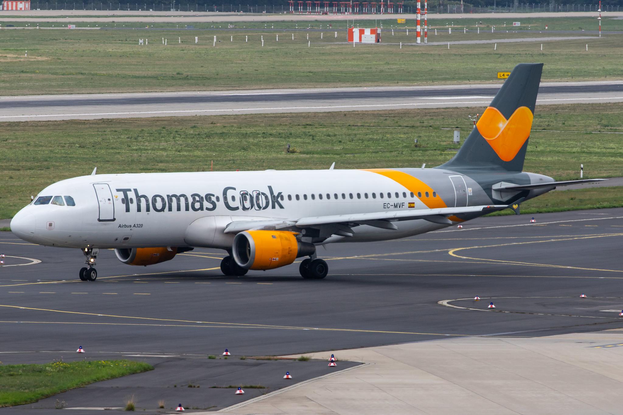 Düsseldorf Airport: Thomas Cook Airlines (MT / TCX) | Operator: Thomas Cook Airlines Balearics |  Airbus A320-212 A320 | EC-MVF | MSN 1381