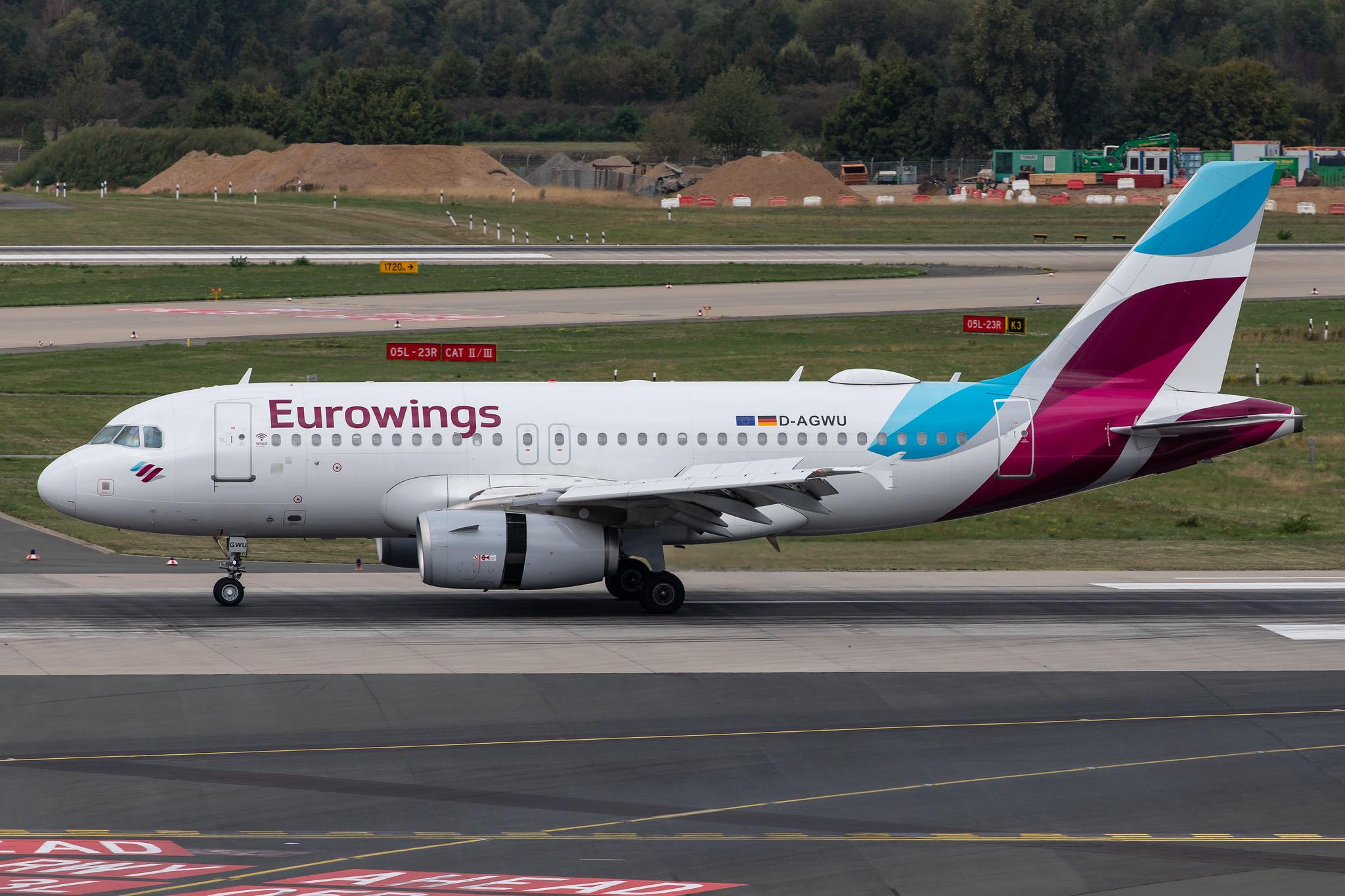 Düsseldorf Airport: Eurowings (EW / EWG) |  Airbus A319-132 A319 | D-AGWU | MSN 5457