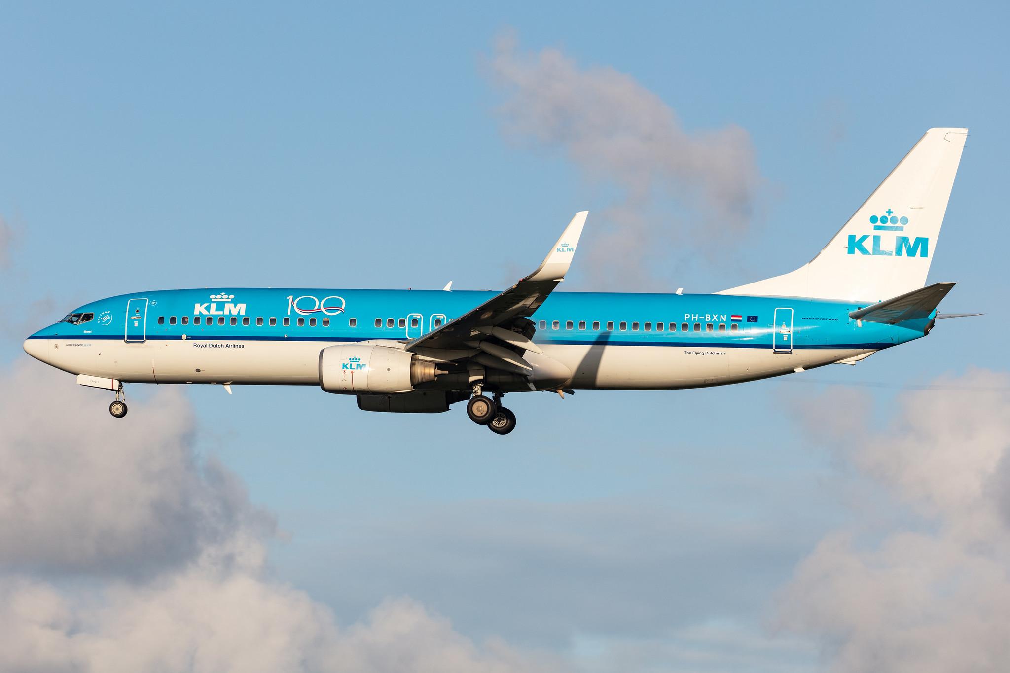 Amsterdam Airport Schiphol: KLM (KL / KLM) |  Boeing 737-8K2 B738 | PH-BXN | MSN 30356