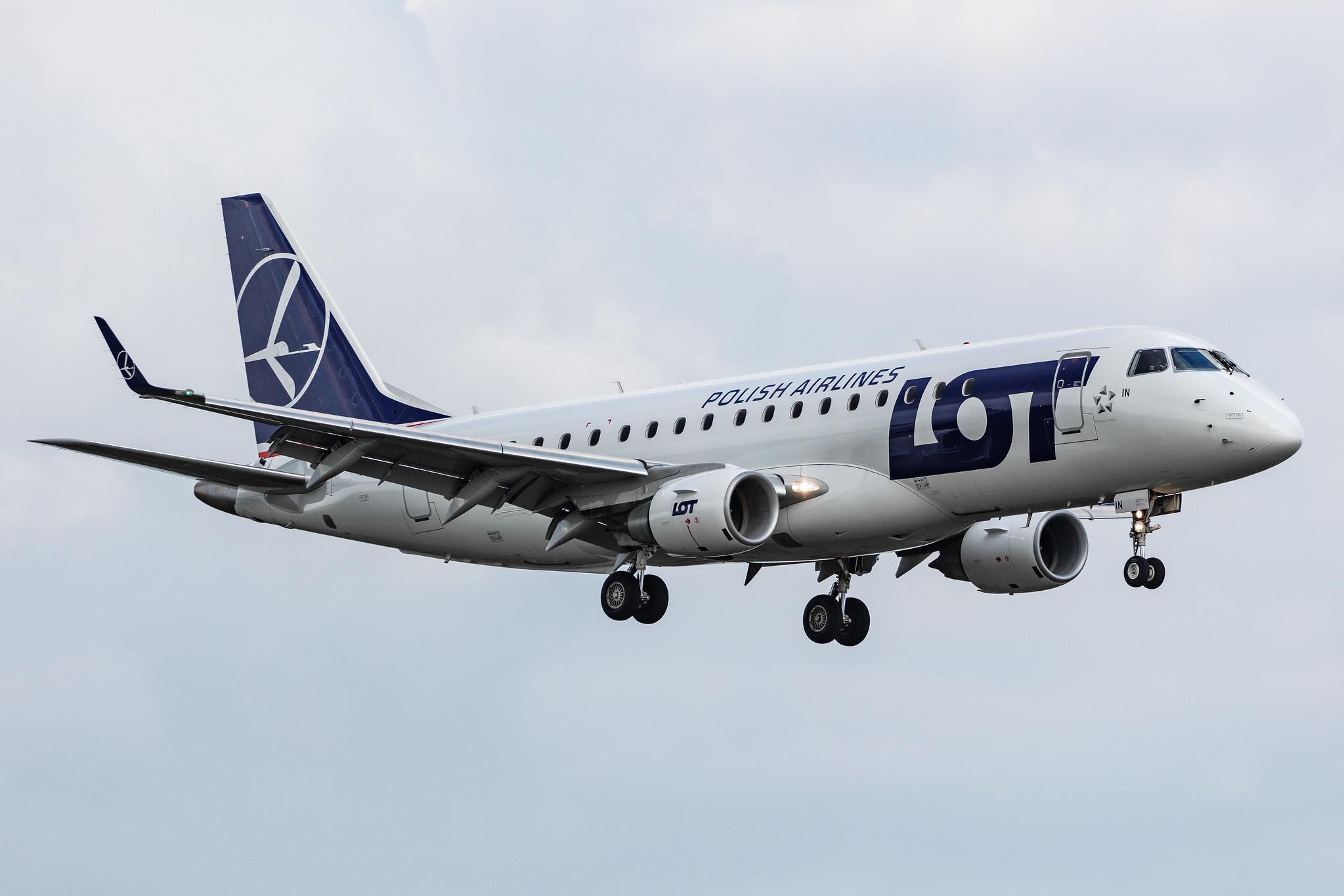 Hamburg Airport: LOT (LO / LOT) |  Embraer E175LR E75S | SP-LIN | MSN 17000313