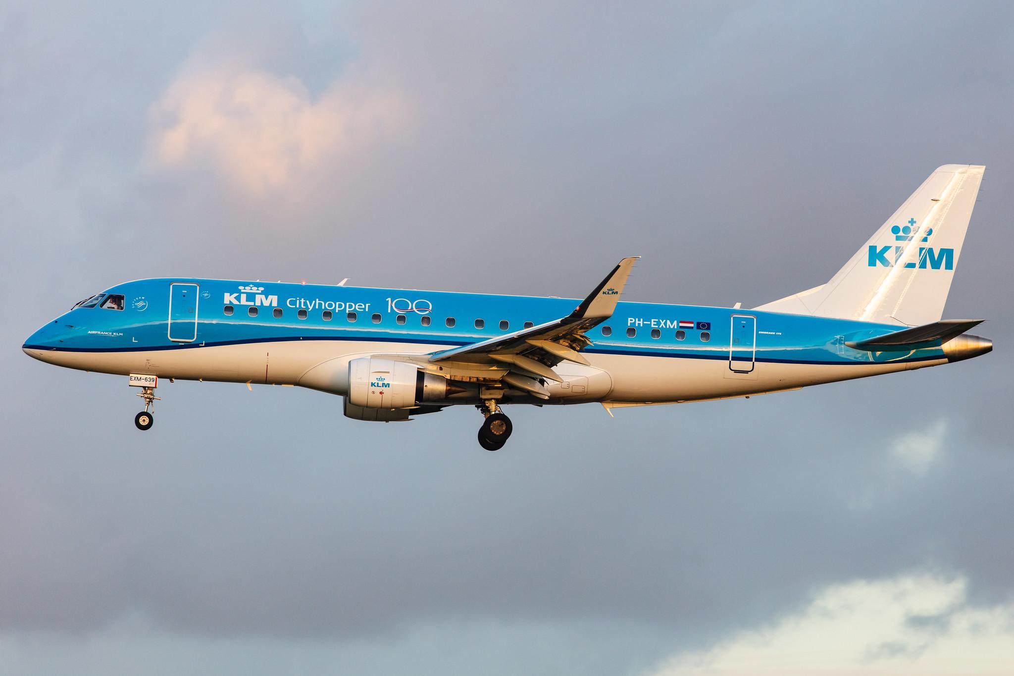 Amsterdam Airport Schiphol: KLM (KL / KLM) | Operator: KLM Cityhopper |  Embraer E175STD E75L | PH-EXM | MSN 17000639