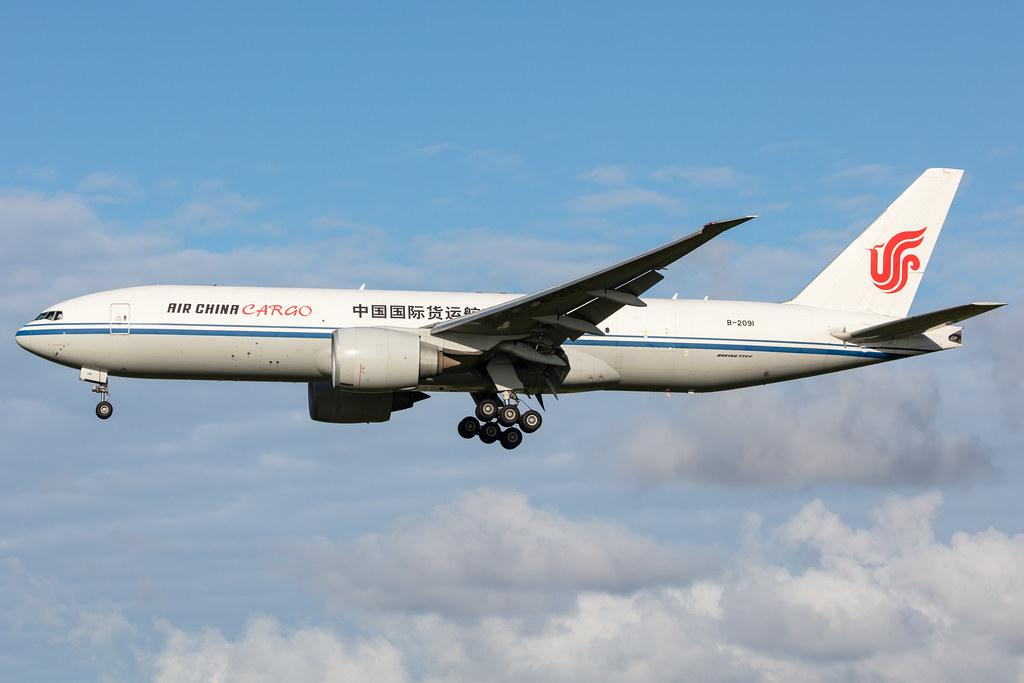 Amsterdam Airport Schiphol: Air China Cargo (/ CAO) |  Boeing 777-FFT B77L | B-2091 | MSN 44682