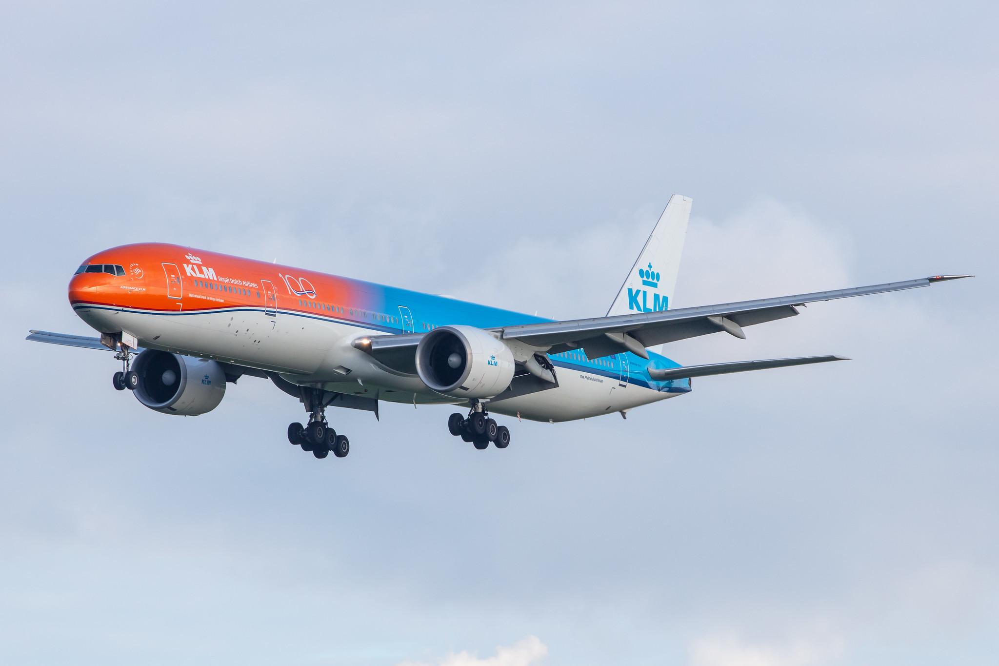 Amsterdam Airport Schiphol: KLM (KL / KLM) |  Livery: Orange Pride Livery |  Boeing 777-306(ER) B77W | PH-BVA | MSN 35671