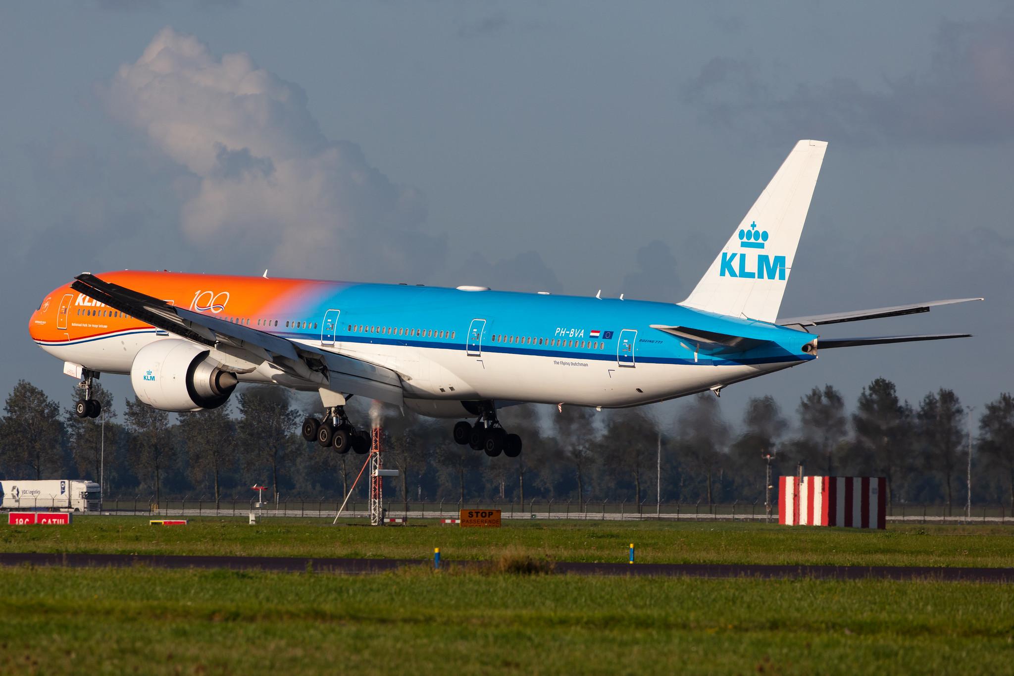 Amsterdam Airport Schiphol: KLM (KL / KLM) |  Livery: Orange Pride Livery |  Boeing 777-306(ER) B77W | PH-BVA | MSN 35671