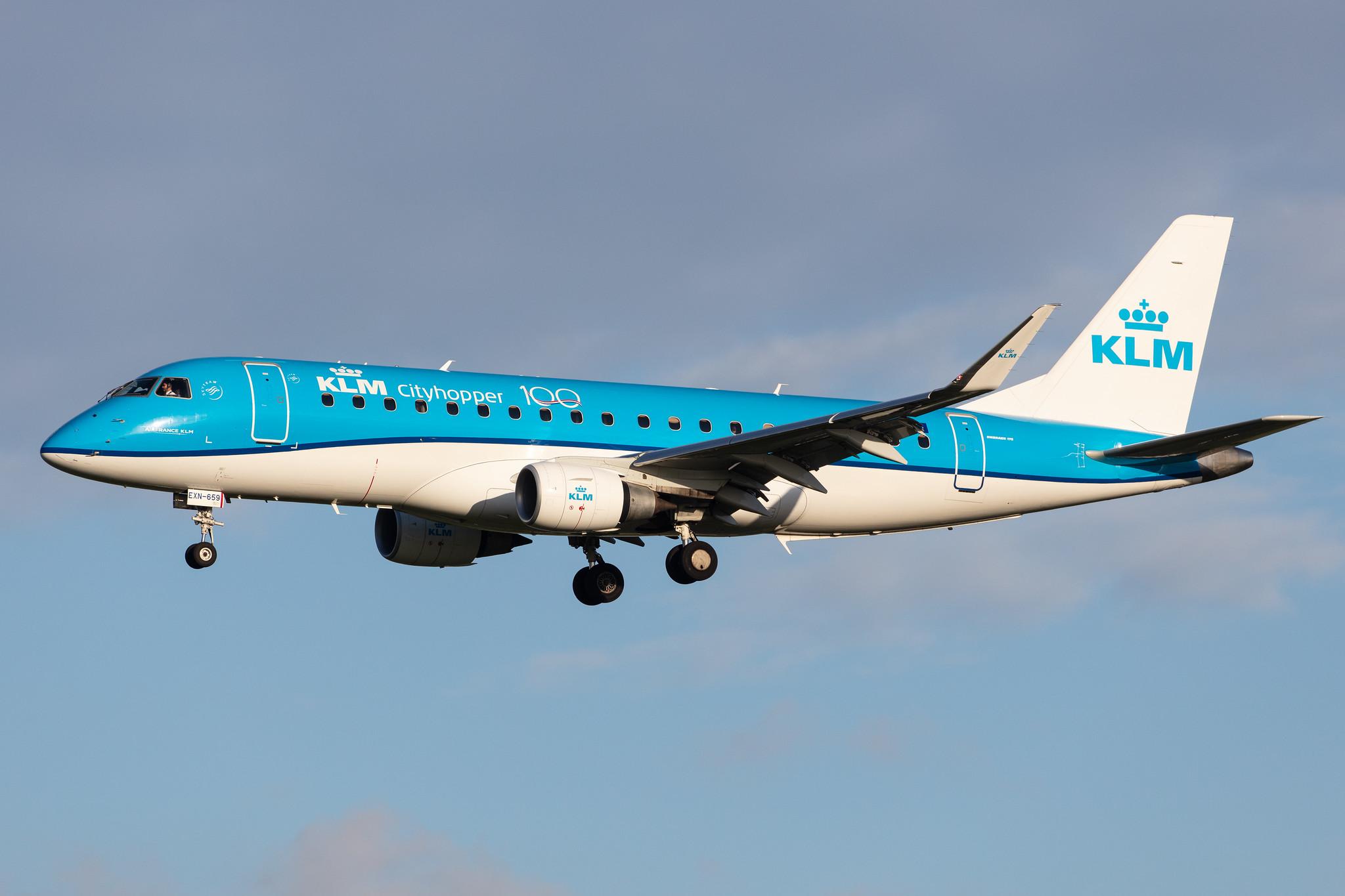 Amsterdam Airport Schiphol: KLM (KL / KLM) | Operator: KLM Cityhopper |  Embraer E175STD E75L | PH-EXN | MSN 17000659