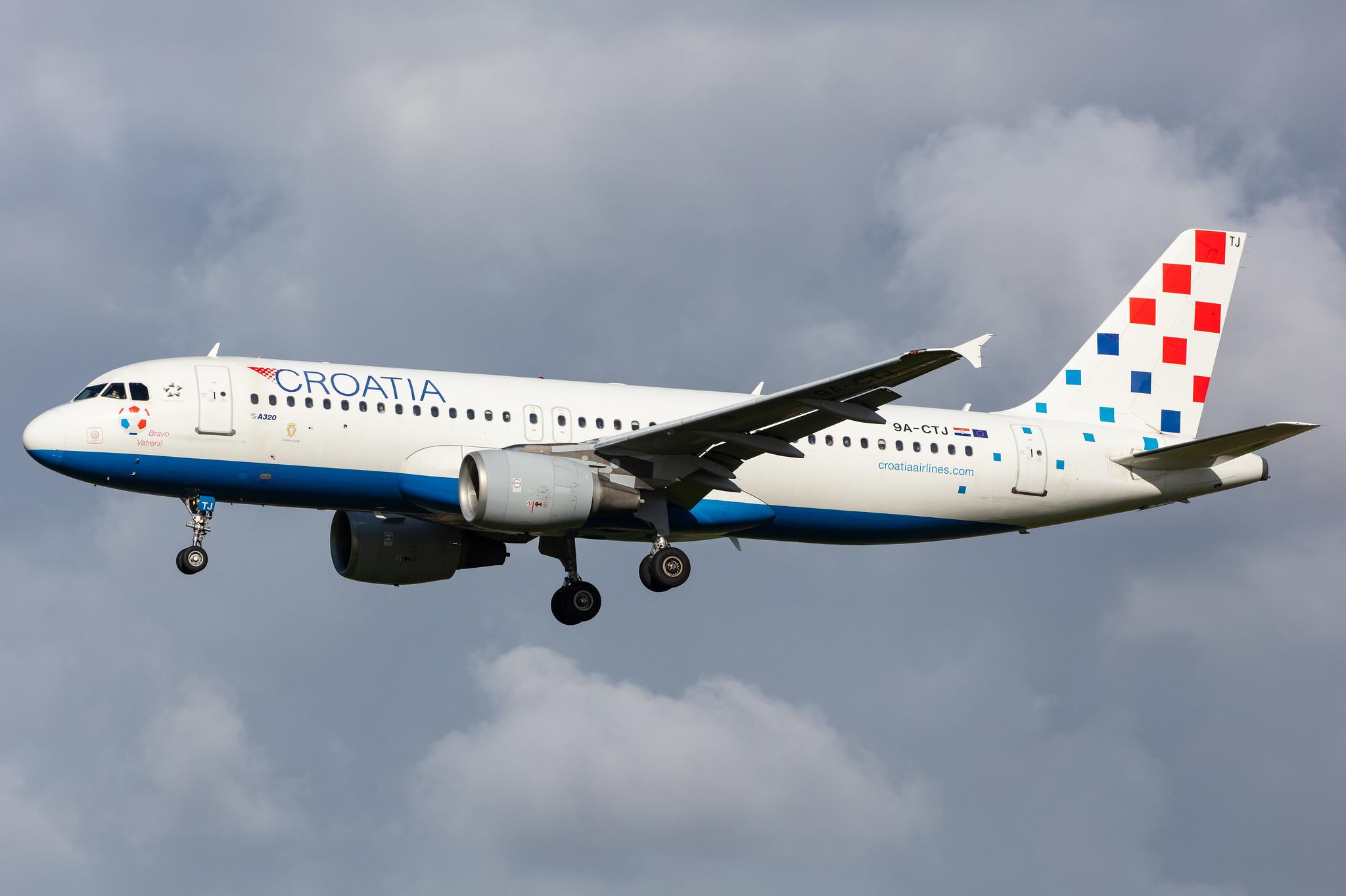 Amsterdam Airport Schiphol: Croatia Airlines (OU / CTN) |  Airbus A320-214 A320 | 9A-CTJ | MSN 1009