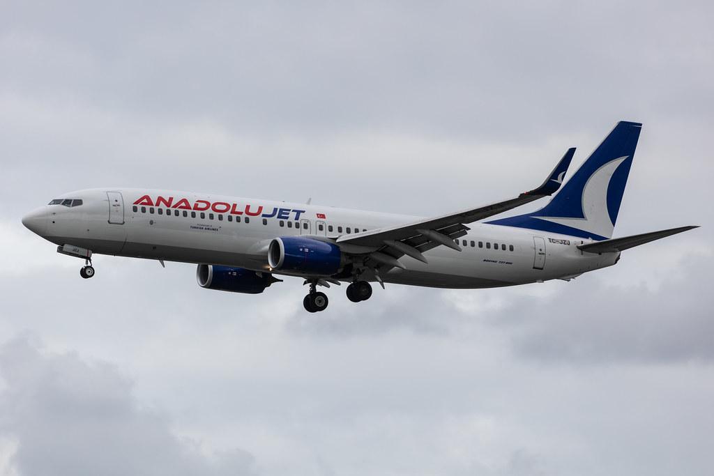 Amsterdam Airport Schiphol: AnadoluJet (TK / THY) | Operator: Turkish Airlines |  Boeing 737-8AS B738 | TC-JZJ | MSN 34995