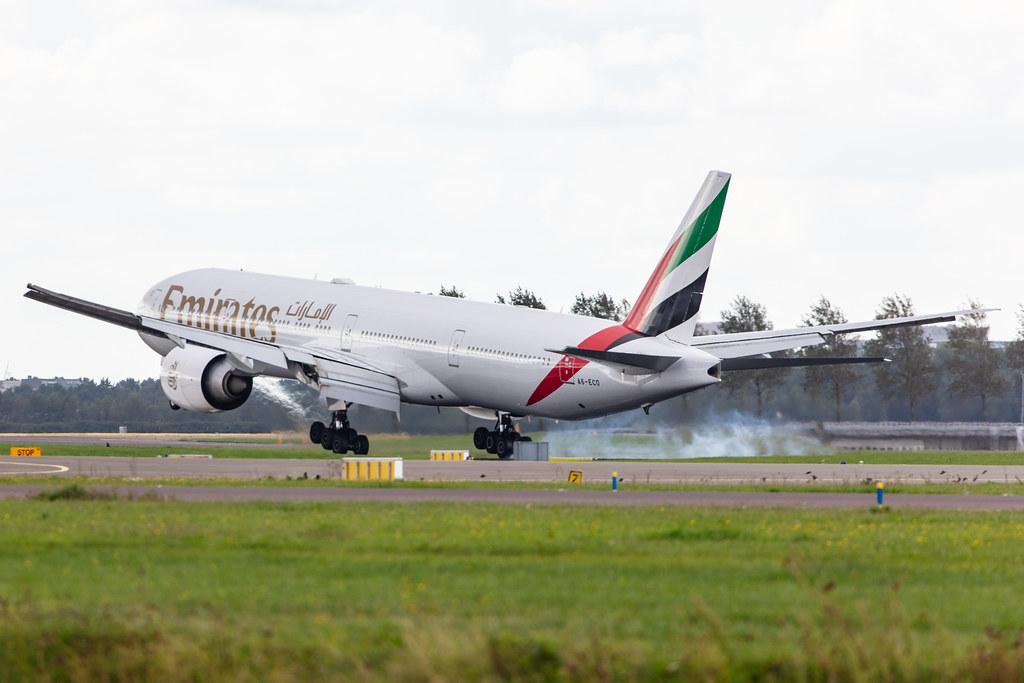Amsterdam Airport Schiphol: Emirates (EK / UAE) |  Boeing 777-36N(ER) B77W | A6-ECO | MSN 37706