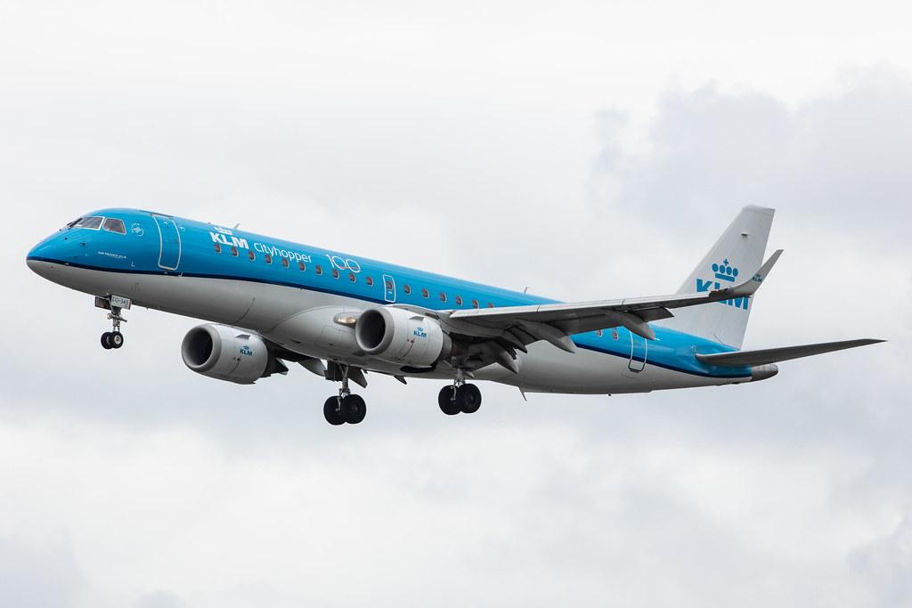 Amsterdam Airport Schiphol: KLM (KL / KLM) | Operator: KLM Cityhopper |  Embraer E190STD E190 | PH-EZO | MSN 19000345