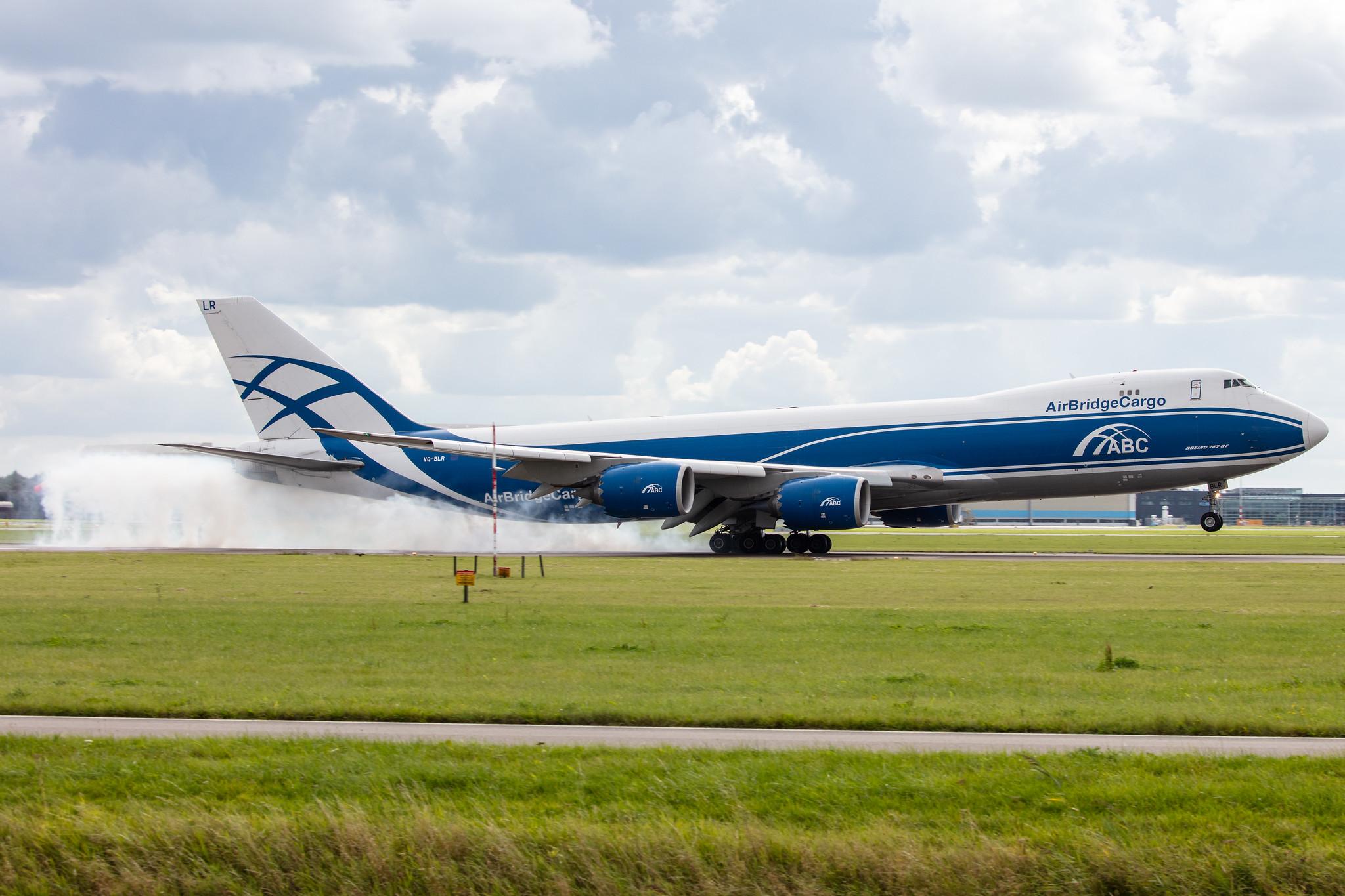 Amsterdam Airport Schiphol: AirBridgeCargo (RU / ABW) | Operator: AirBridgeCargo Airlines |  Boeing 747-8HV(F) B748 | VQ-BLR | MSN 37668