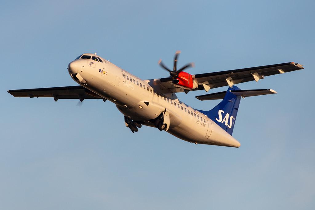 Hamburg Airport: SAS (SK / SAS) | Operator: Xfly |  ATR 72-600 AT76 | ES-ATF | MSN 1131